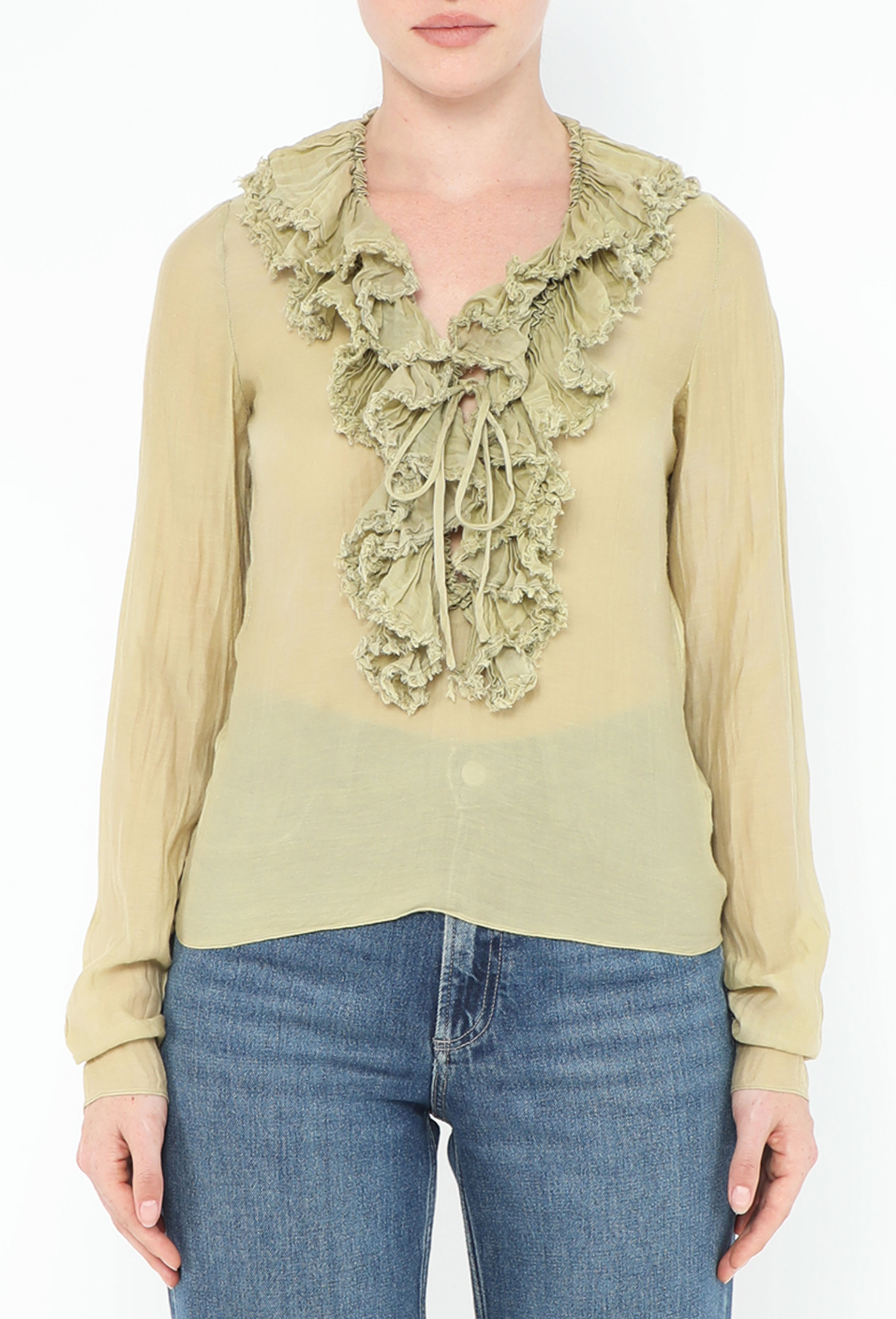 2002 Frayed Ruffle Blouse - Gucci | ReSee