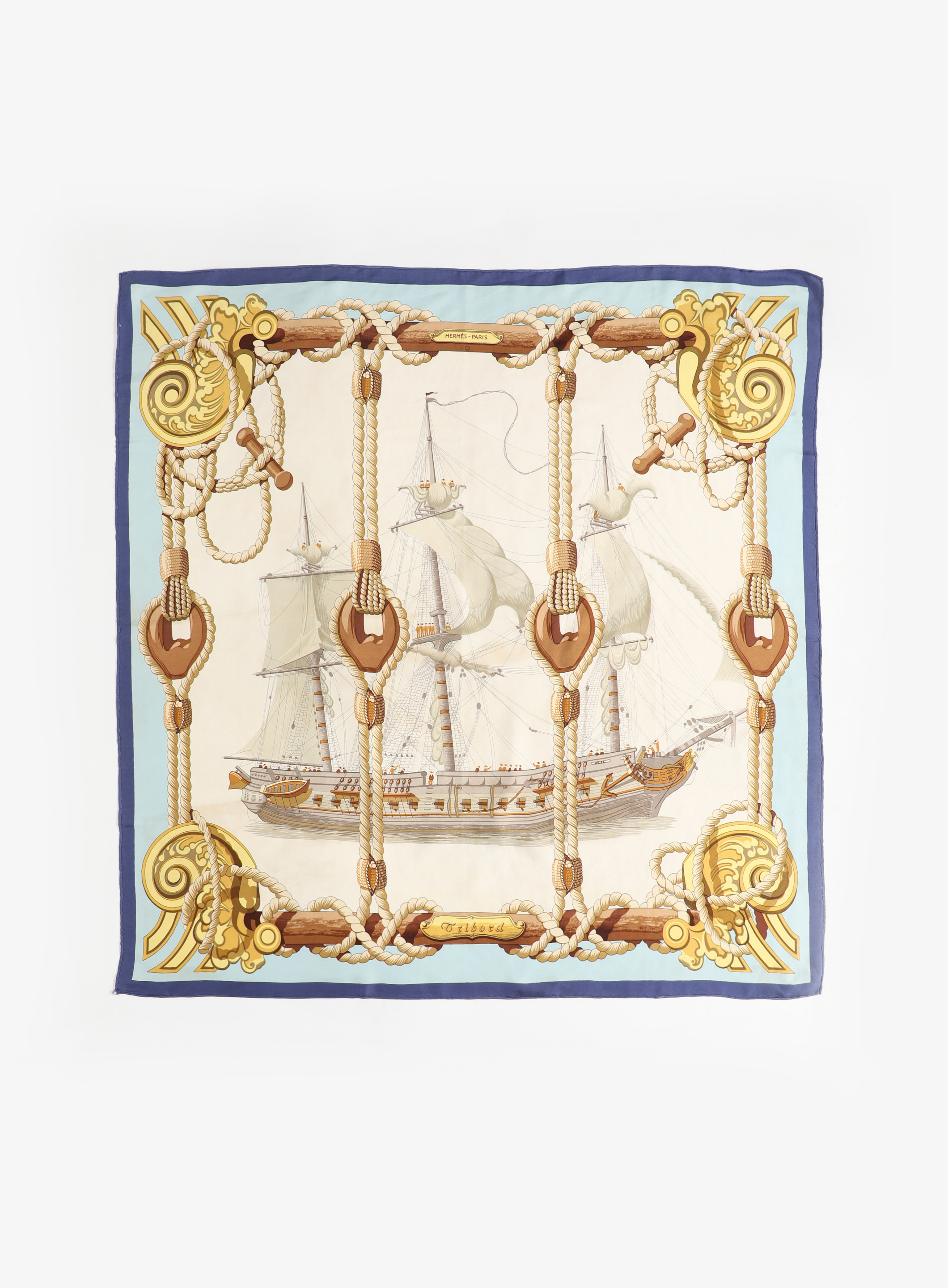1968 'Tribord' 90cm Silk Carré | Authentic & Vintage | ReSee
