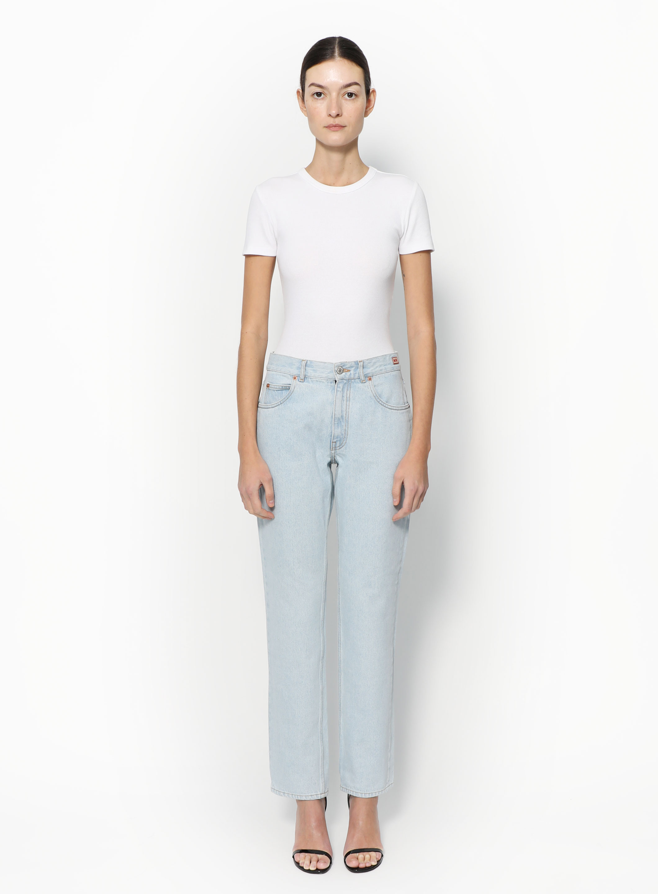 新品未使用 MARTINE ROSE R LOGO CROPPED JEANS - メルカリ