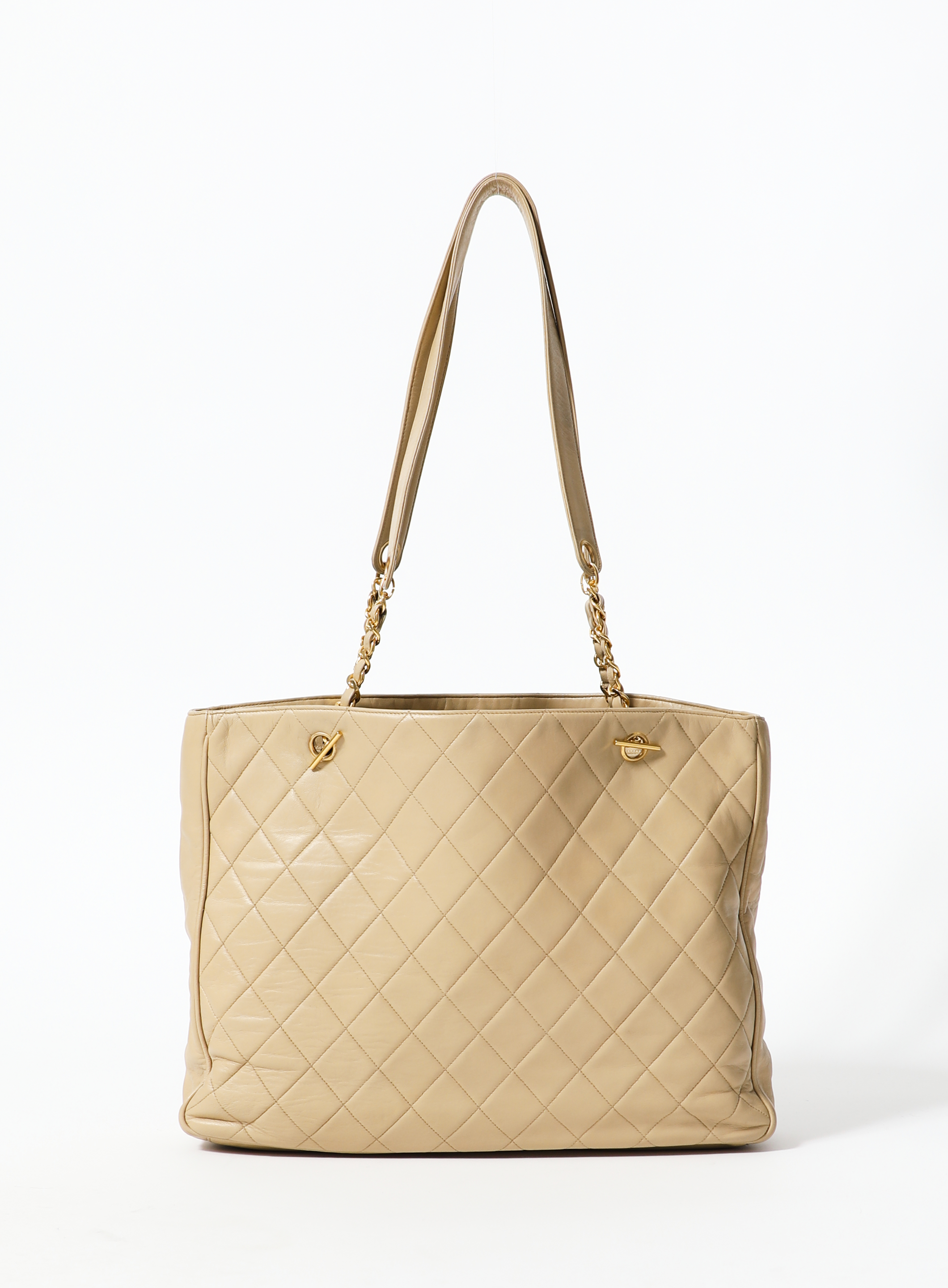 Beige Quilted Caviar Grand Shopping Tote Website search for