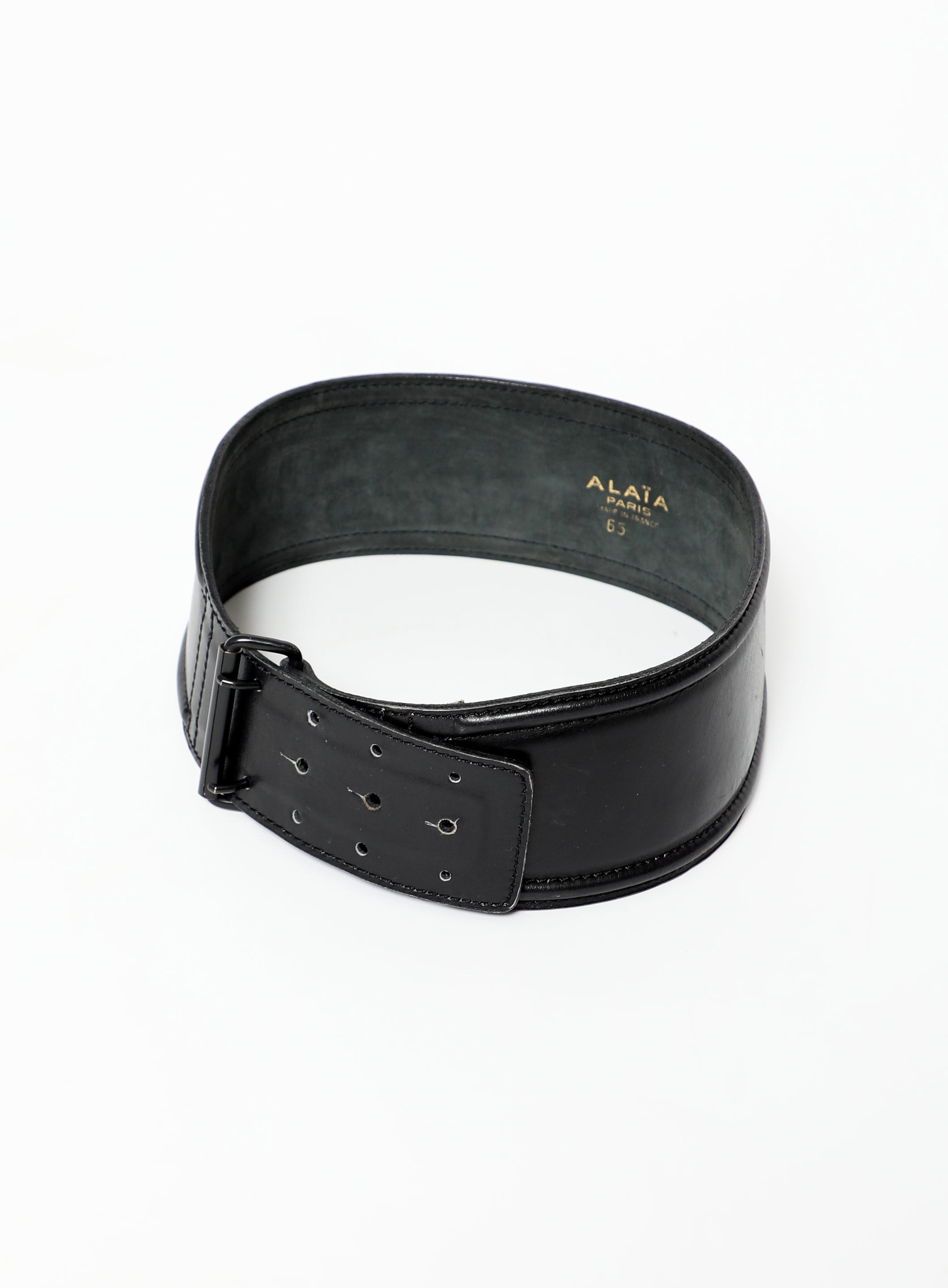 【ALAIA】 Buckled leather corset belt Alaïa Buckled Leather Corset Belt In 999 Black | ModeSens