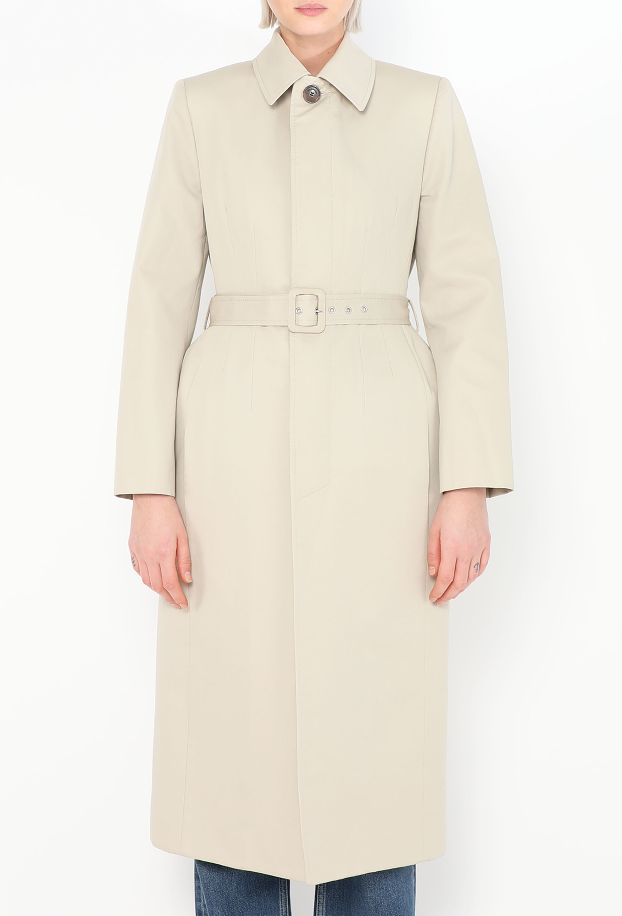 トレンチコート Balenciaga Gabardine Hourglass-Shaped Oversized Trench Coat BALENCIAGA Oversized asymmetric cotton-twill trench coat