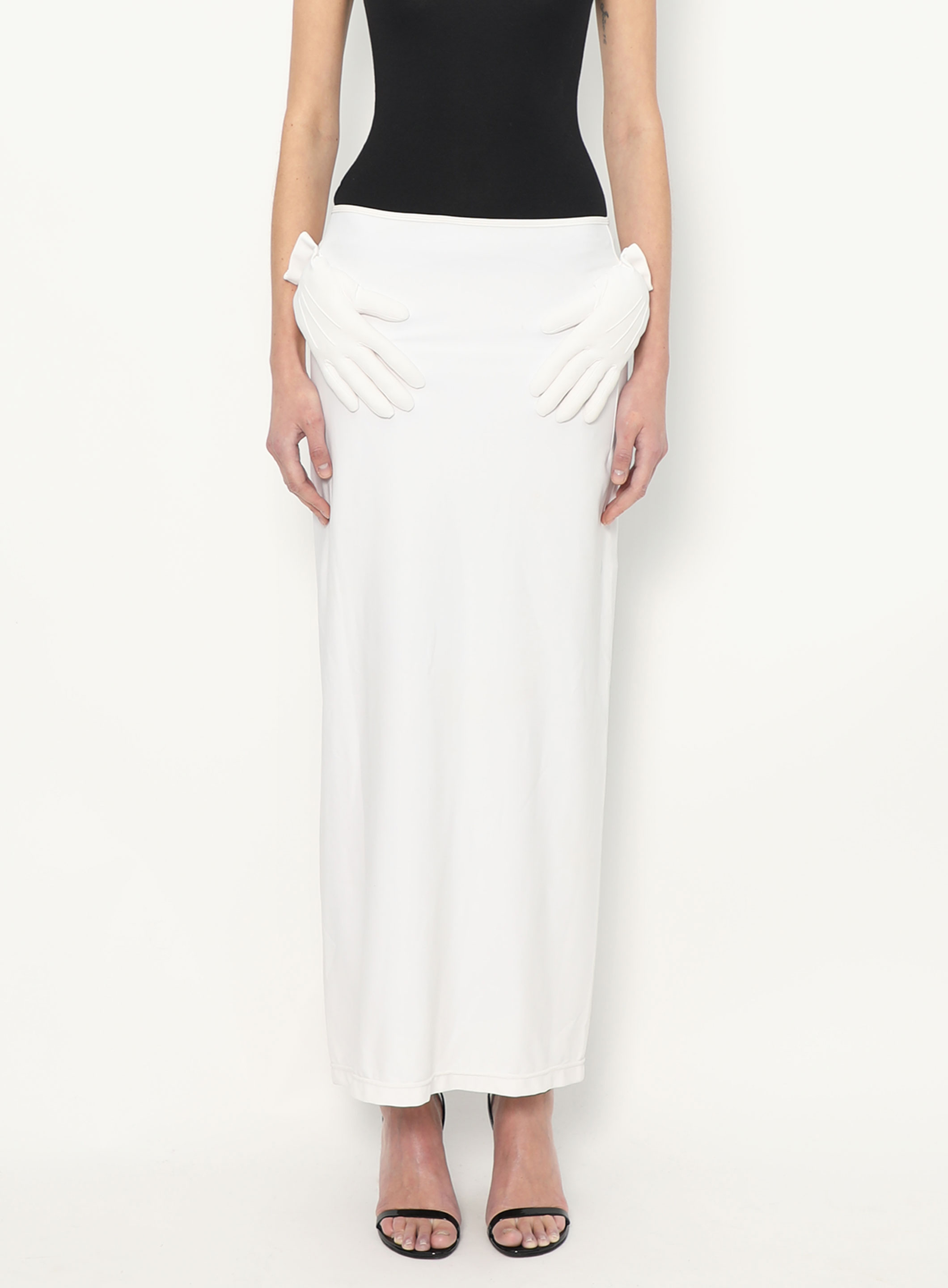 Comme des Garçons tricot black maxi skirt with bubble-shaped