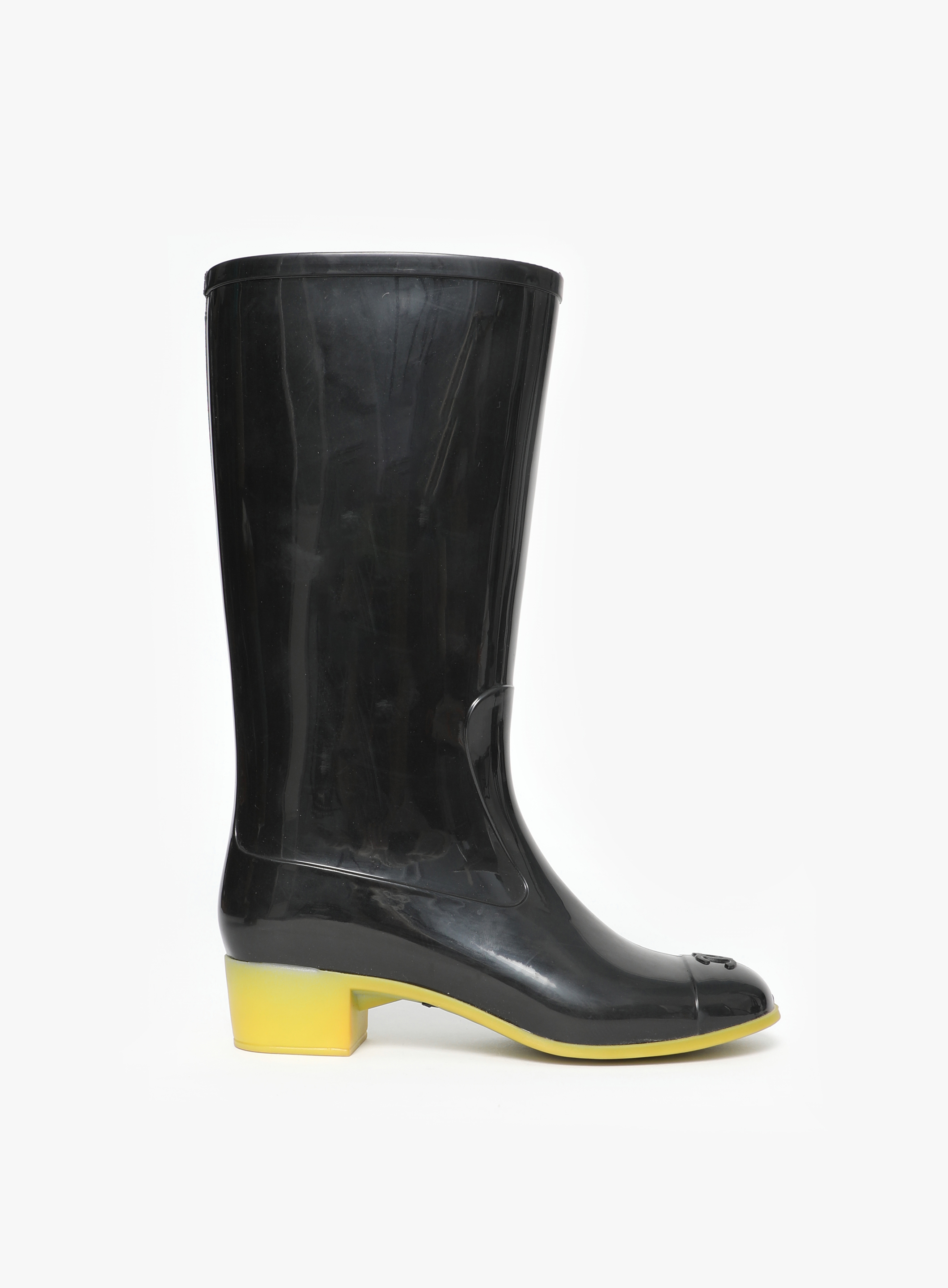 Patent 'CC' Rain Boots | Authentic & Vintage | ReSee