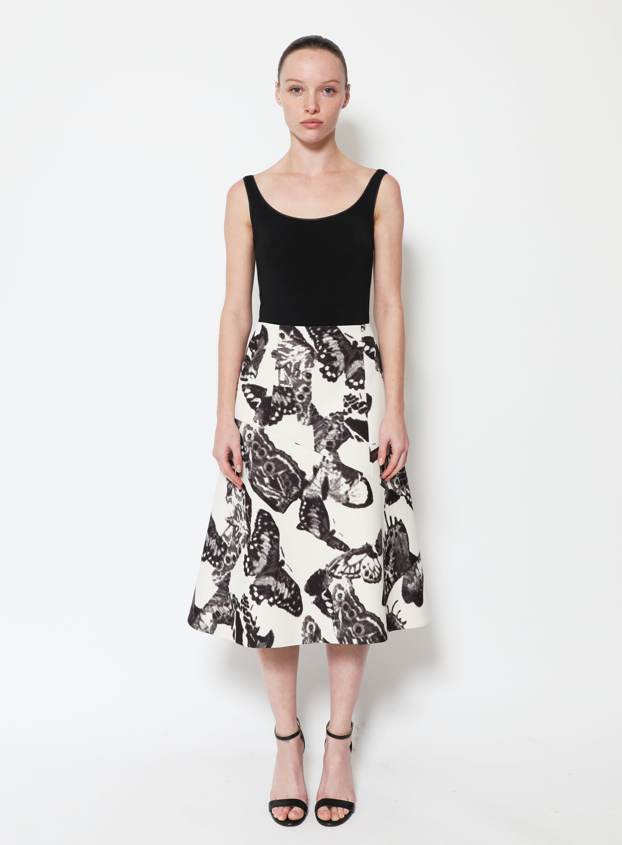 Turquoise Bubble Butterfly Print Women's Skirt