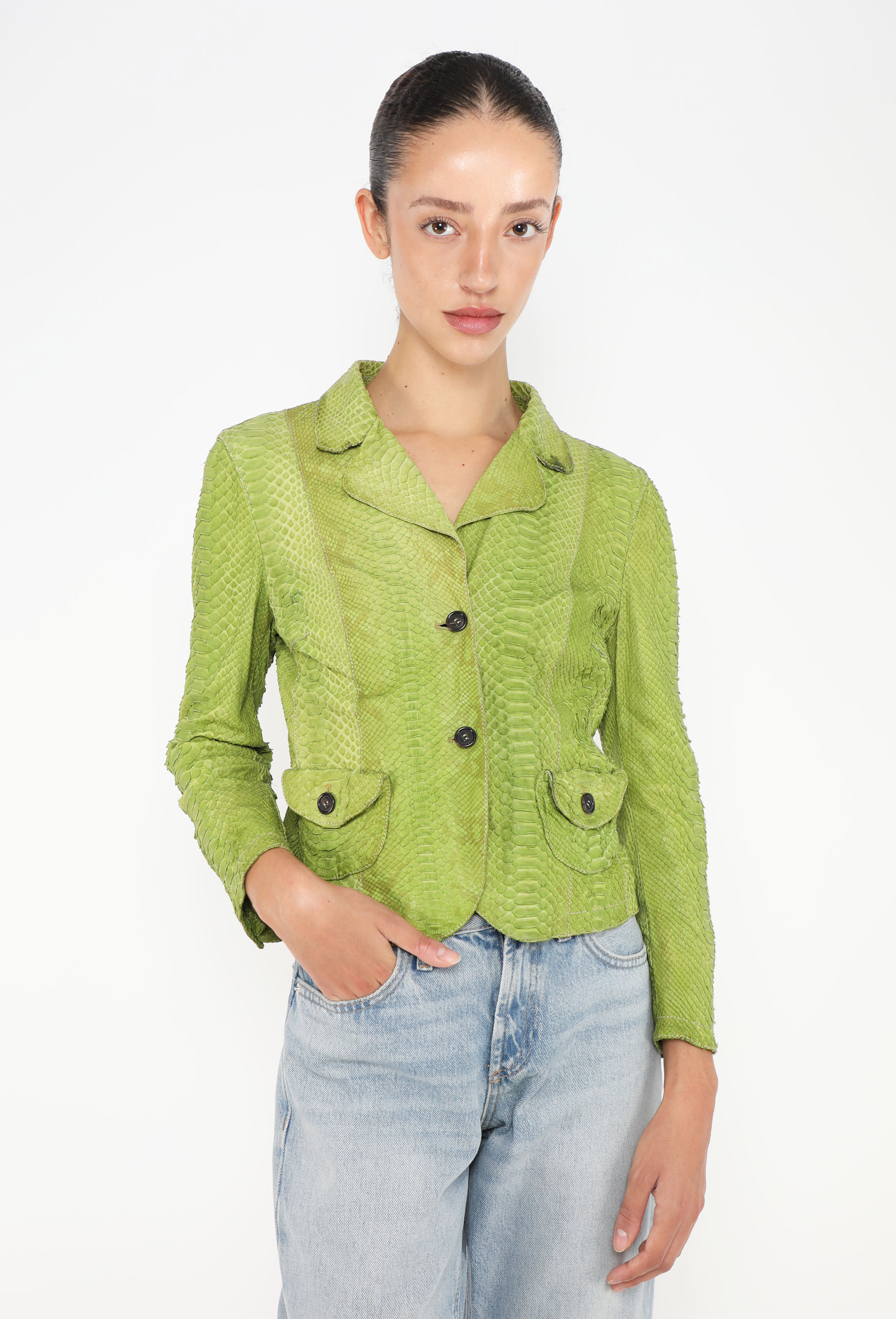 2004 Cropped Python Jacket - Prada | ReSee
