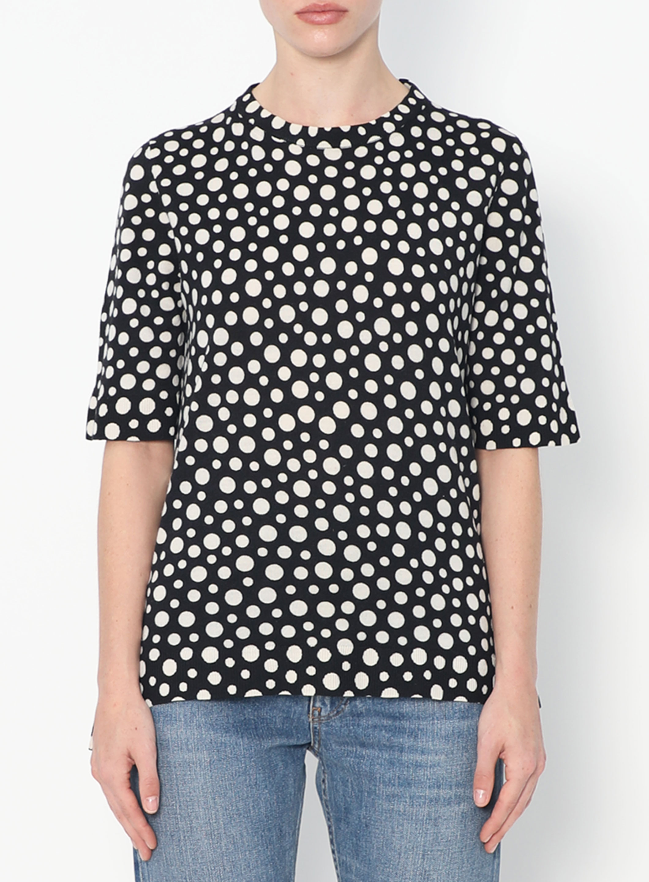 2012 x Yayoi Kusama Polka Black Dot Knit Top - Louis Vuitton