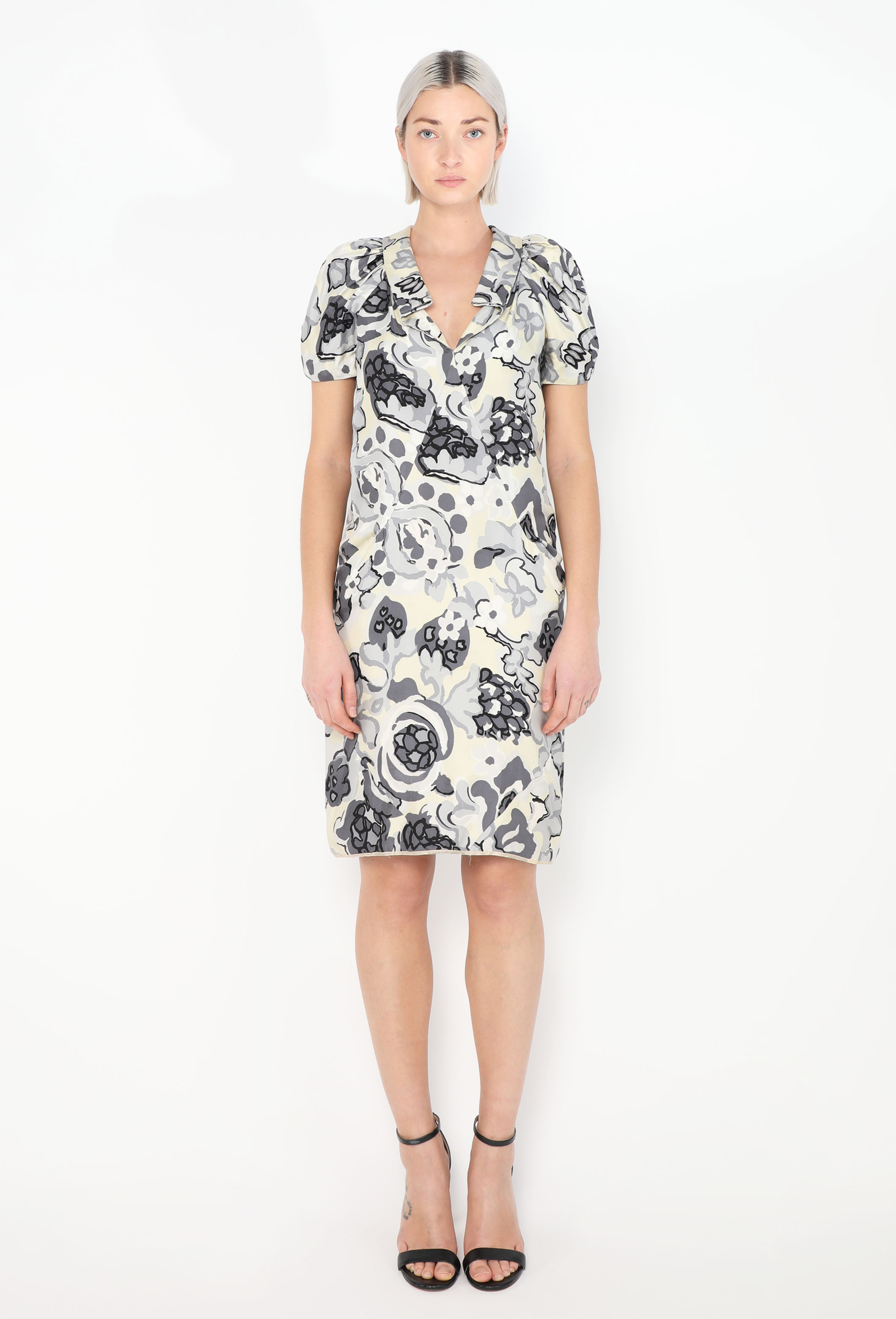 S/S 2008 Ruched Floral Silk Dress | Authentic & Vintage | ReSee