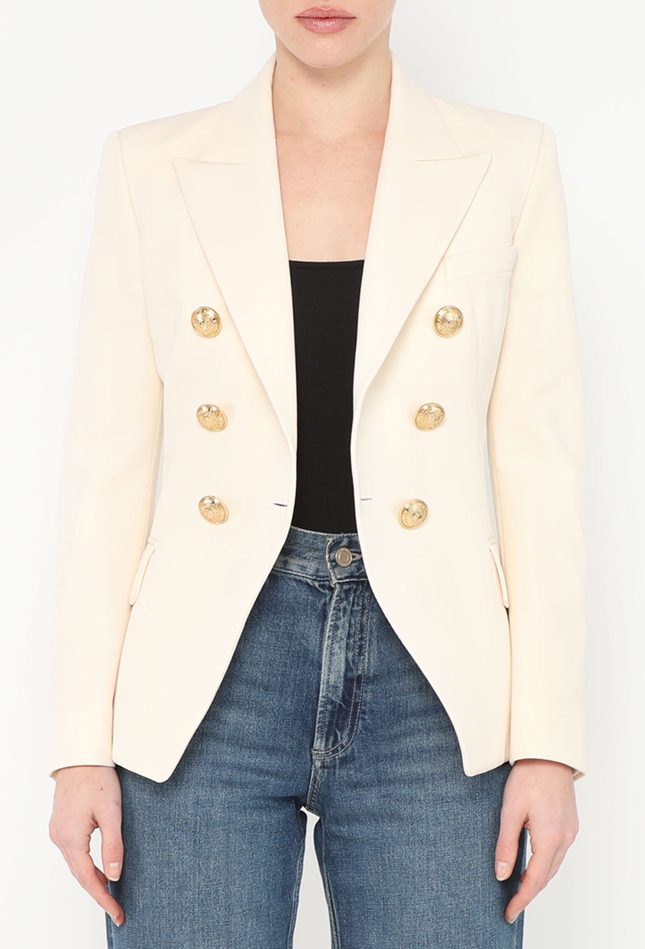 TAILORED BLAZER WITH EMBLEM DETAIL