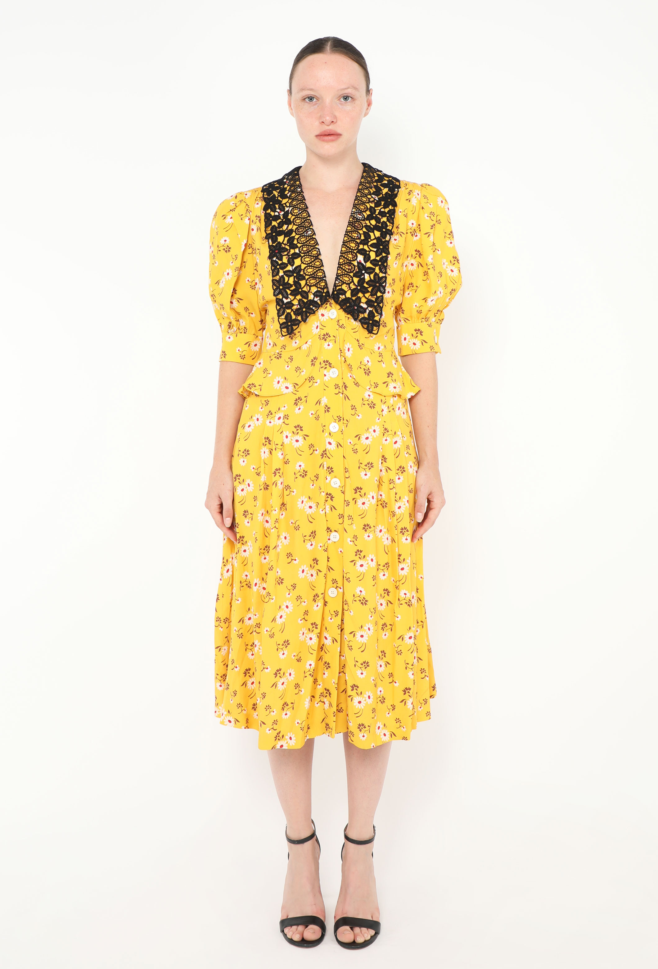 【まー】MIU MIU design dress 38 Black Viscose Dress | Miu Miu