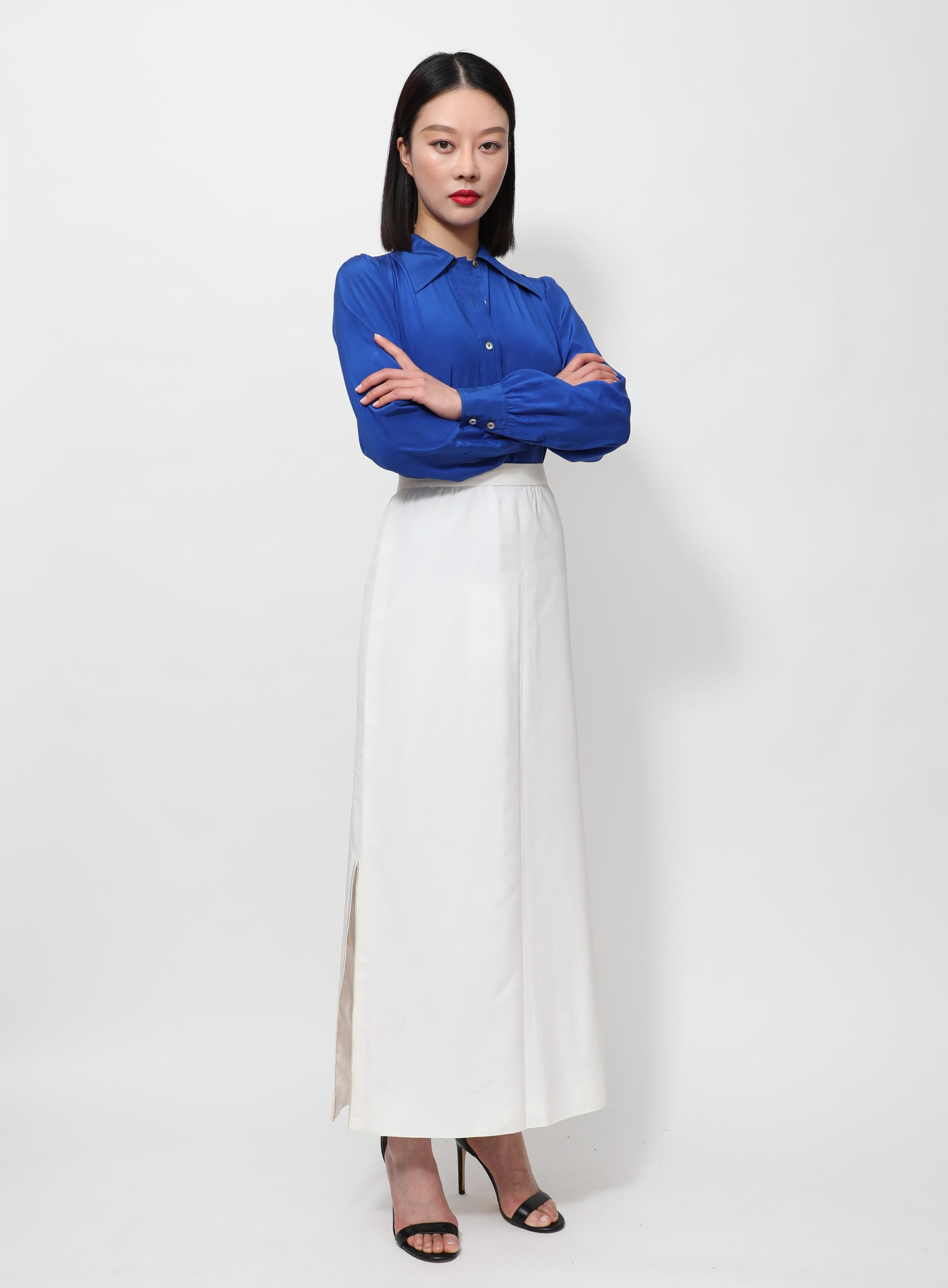 Vintage Front Slit Skirt