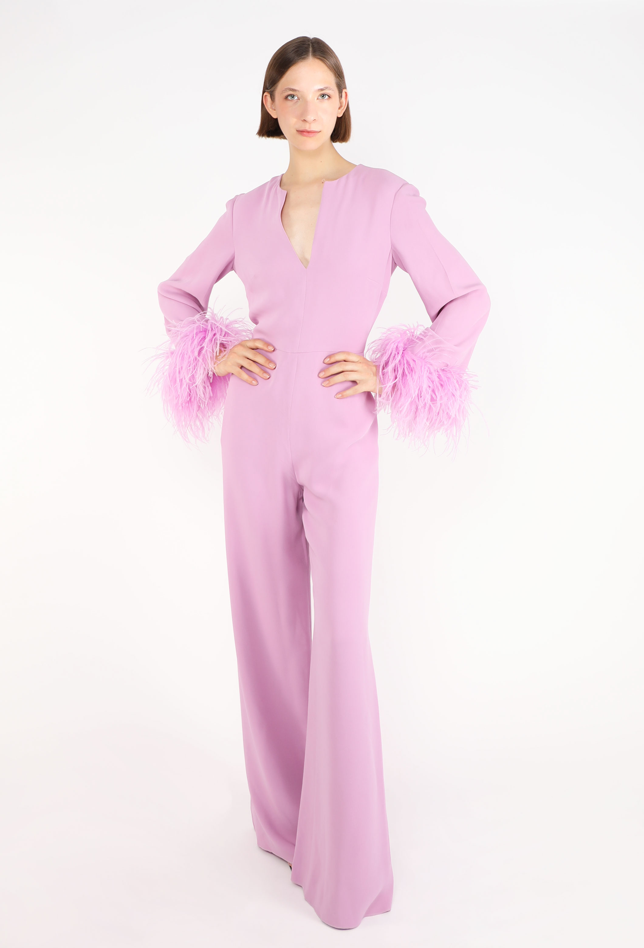 Ostrich Feather Silk Jumpsuit, 2023 - Valentino | ReSee