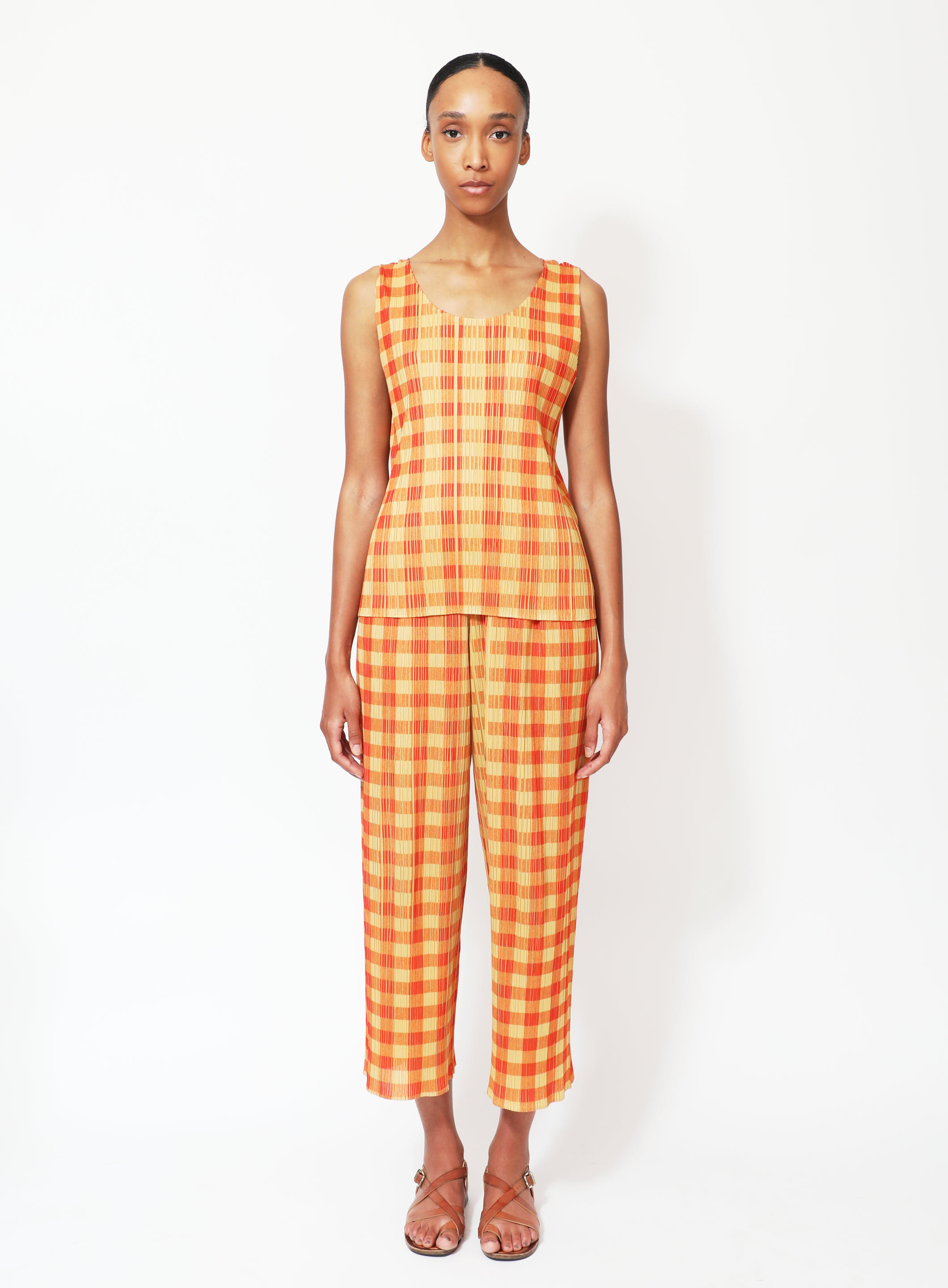 90s 'Pleats Please' Gingham Ensemble | Authentic & Vintage | ReSEE