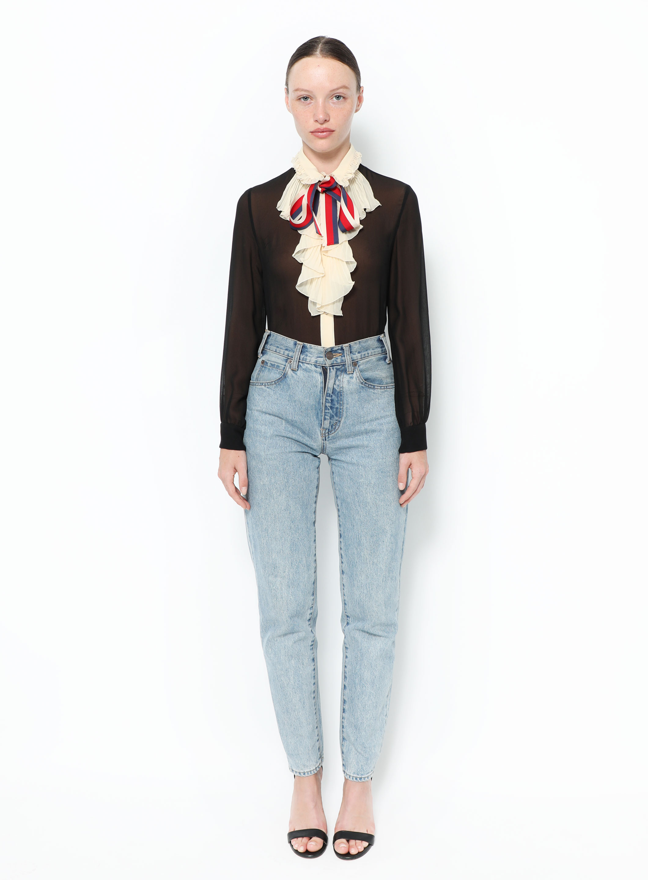 Ruffled Collar Ribbon Blouse | Authentic & Vintage | ReSee