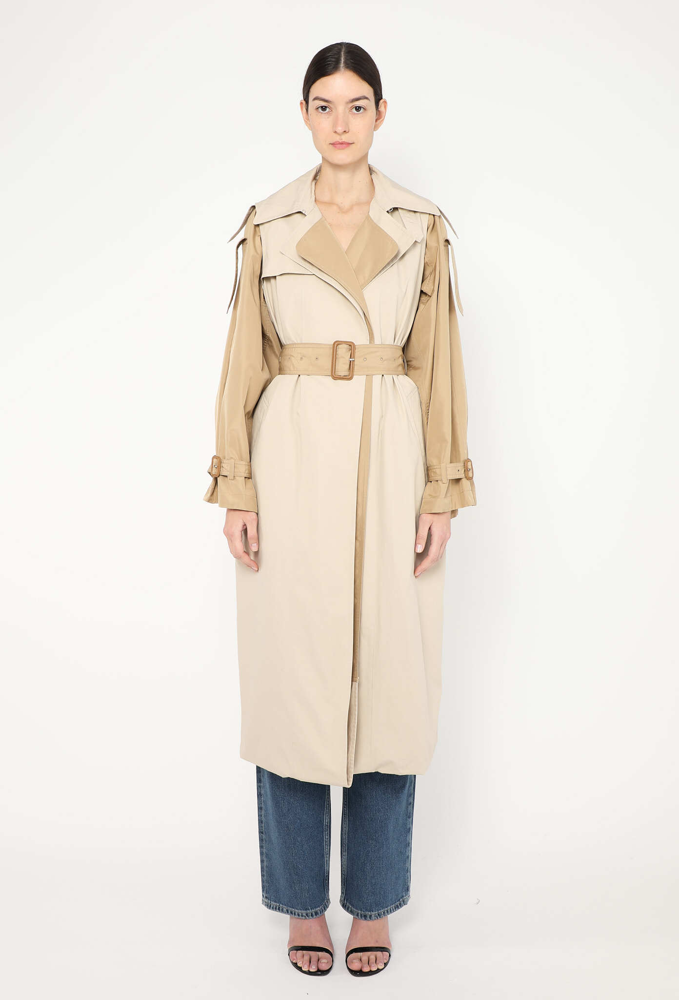 Belted Flare Trench coat – L'AUBE BLANC
