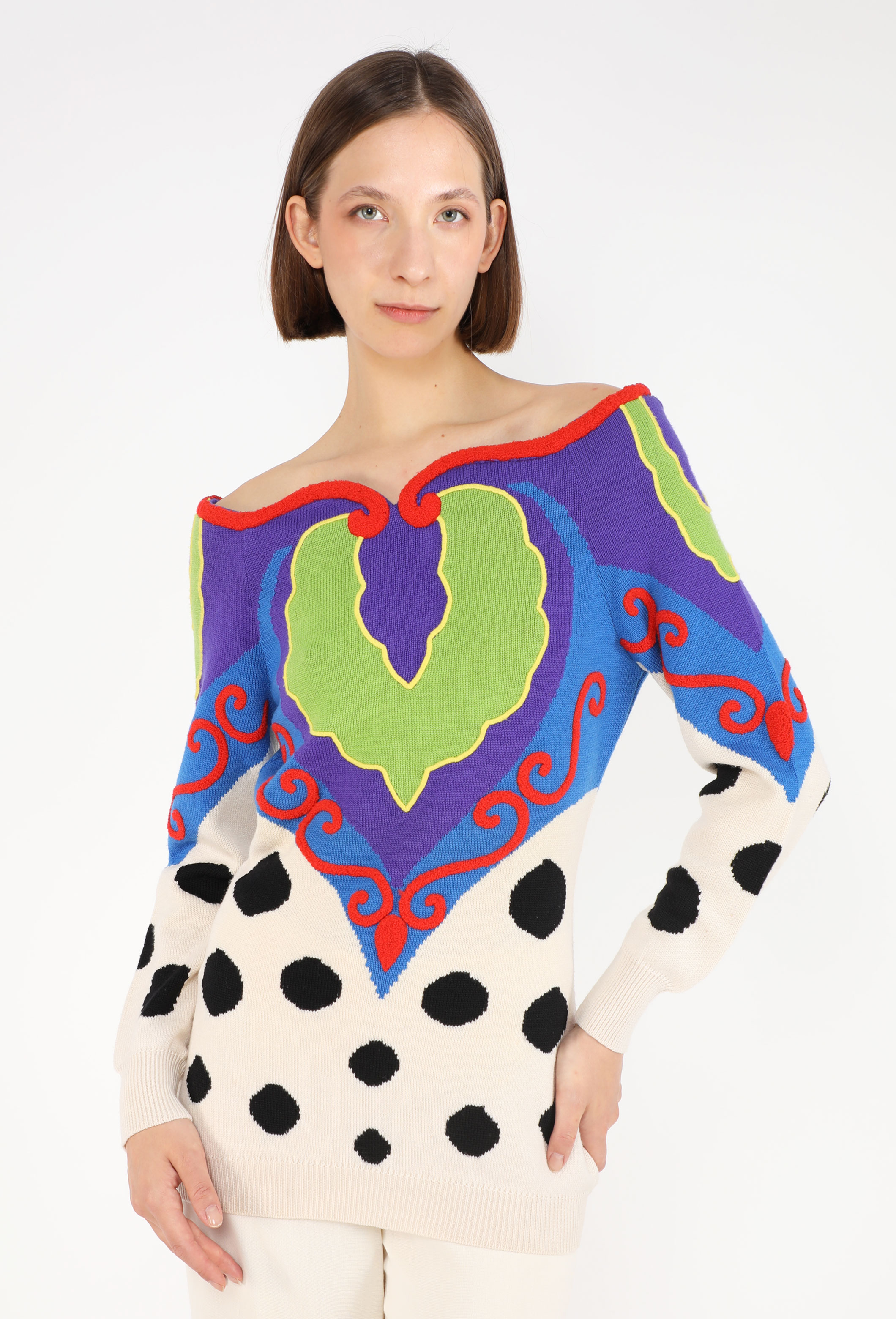 Patchwork Intarsia Sweater, 1989 - Gianni Versace | ReSee