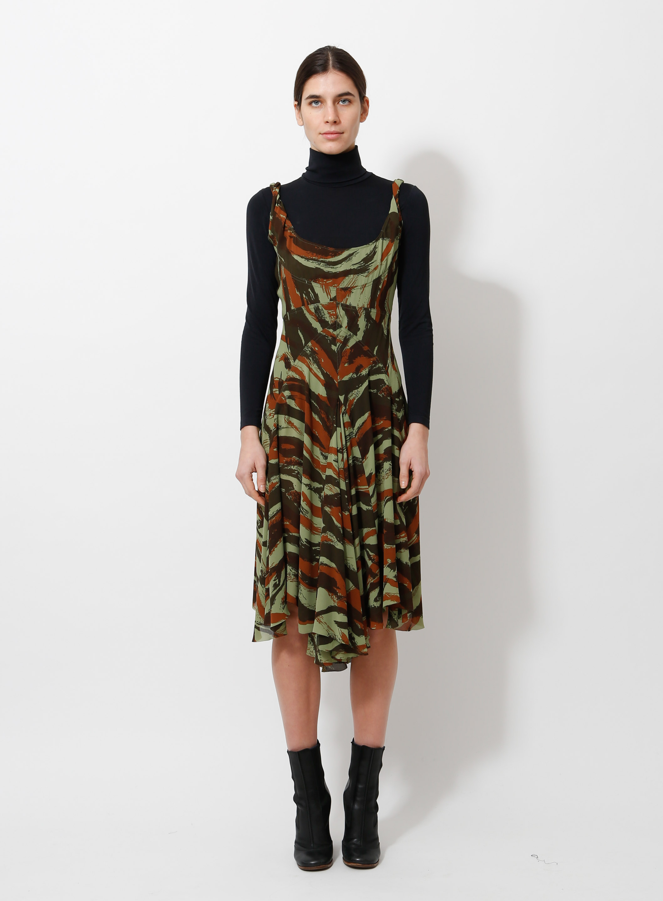 F/W 2010 Flared Camouflage Dress | Authentic & Vintage | ReSee