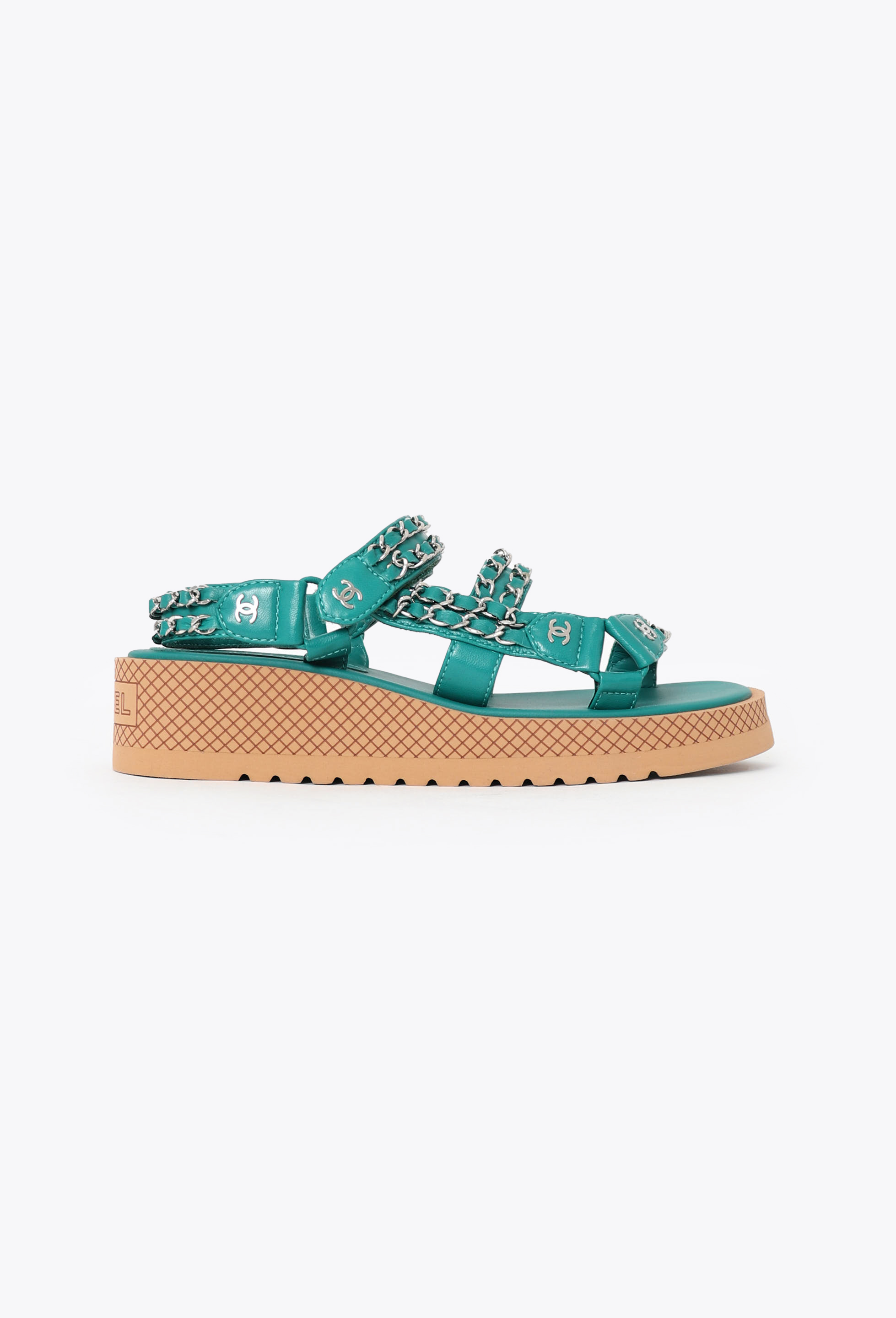 2019 Chainlink Lambskin Dad Sandals - Chanel | Authentic & Vintage