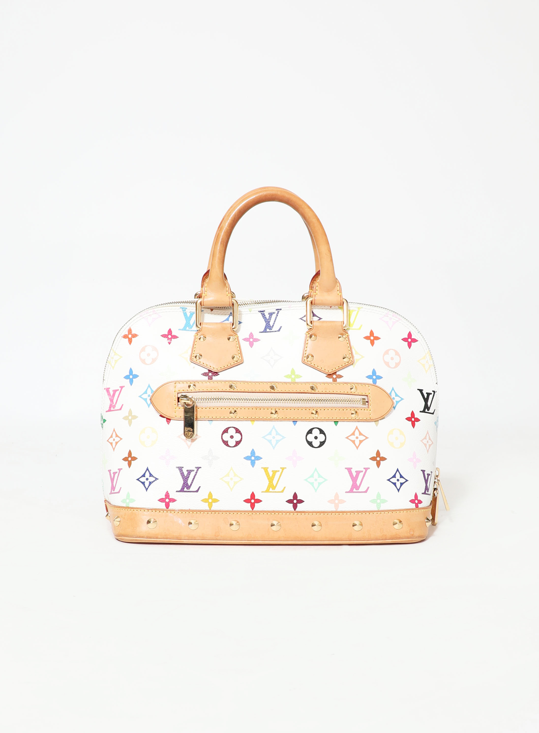 Takashi Murakami x Louis Vuitton Black Monogram Multicolore Alma