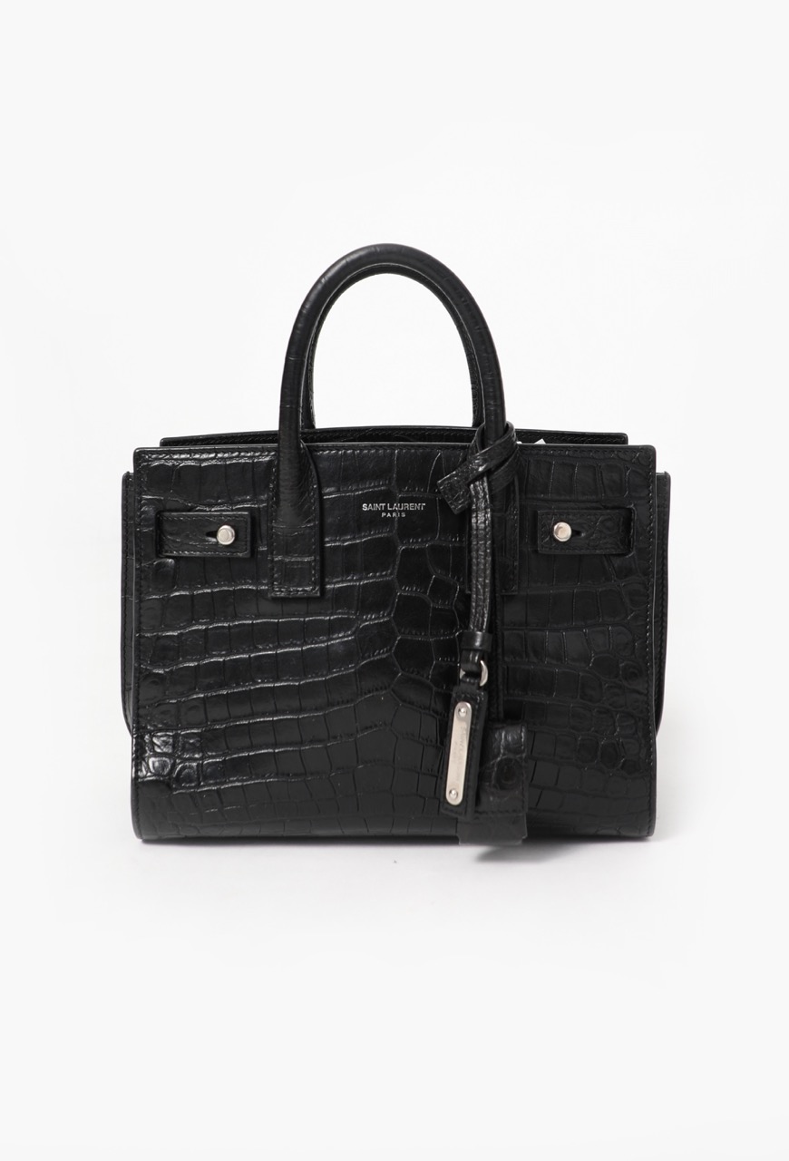 Jour Nano Ysl Sac De Jour Mens Crocodile Embossed Nano Sac De Jour