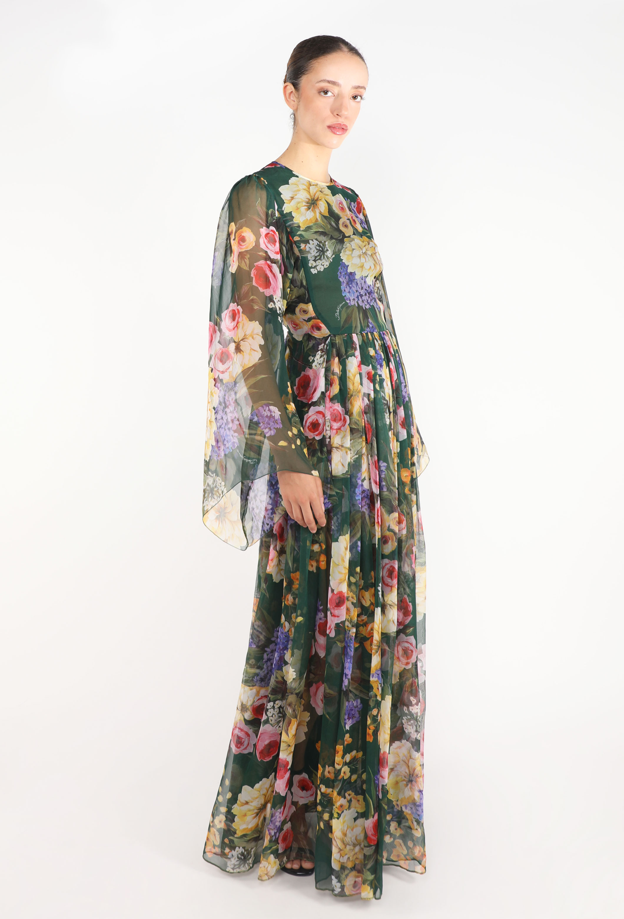 dolce gabbana floral maxi dress Dolce & Gabbana Floral-print Maxi Dress