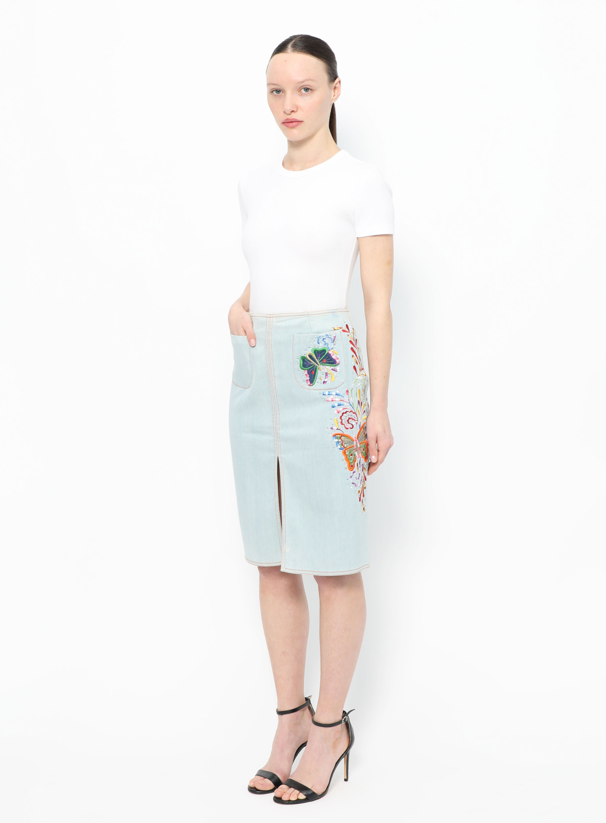 スカート christiandior Galliano denim tight skirt スカート christiandior Galliano denim tight skirt