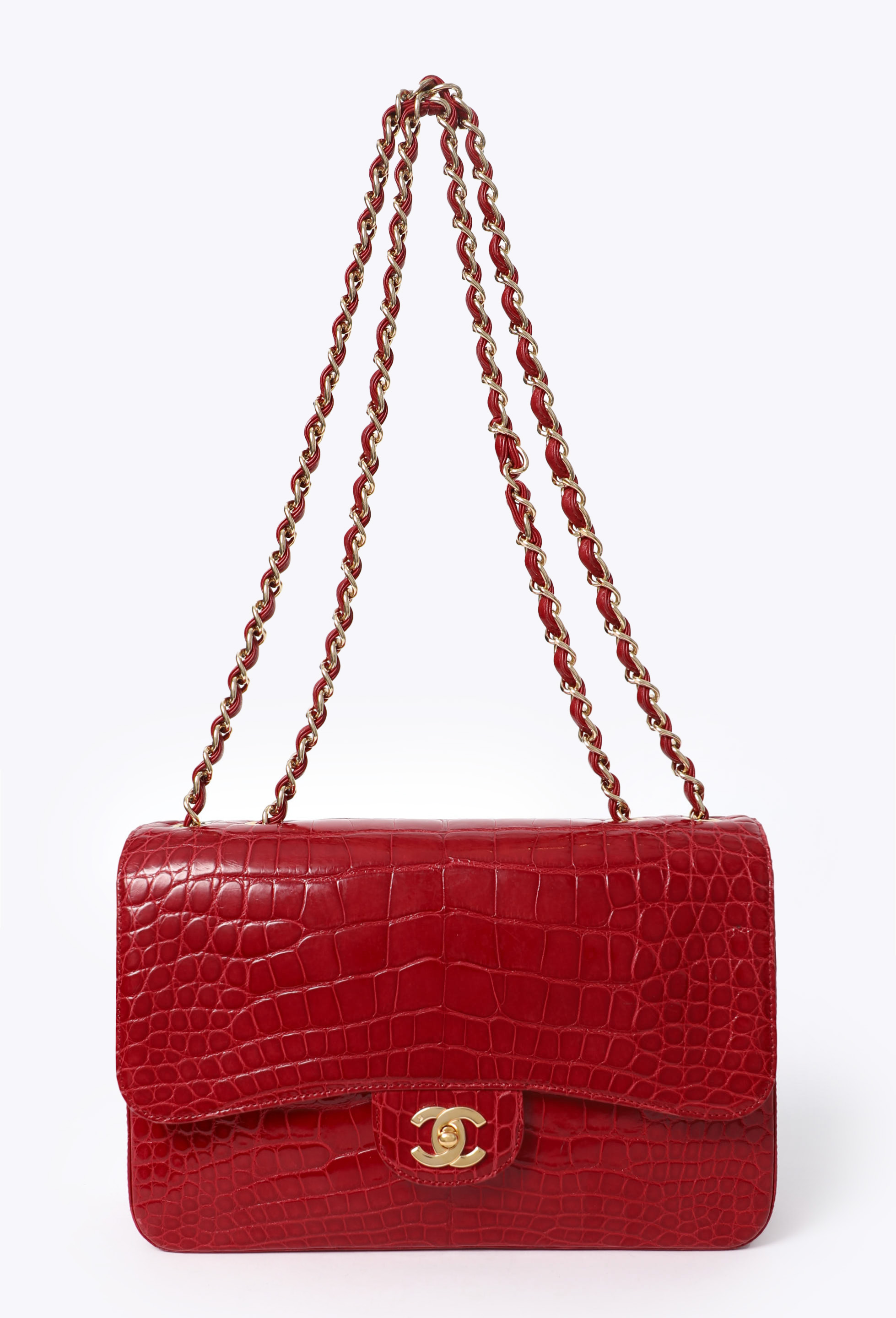 Jumbo Timeless Bag in Red Alligator – Bespoke Order Chanel ReSee