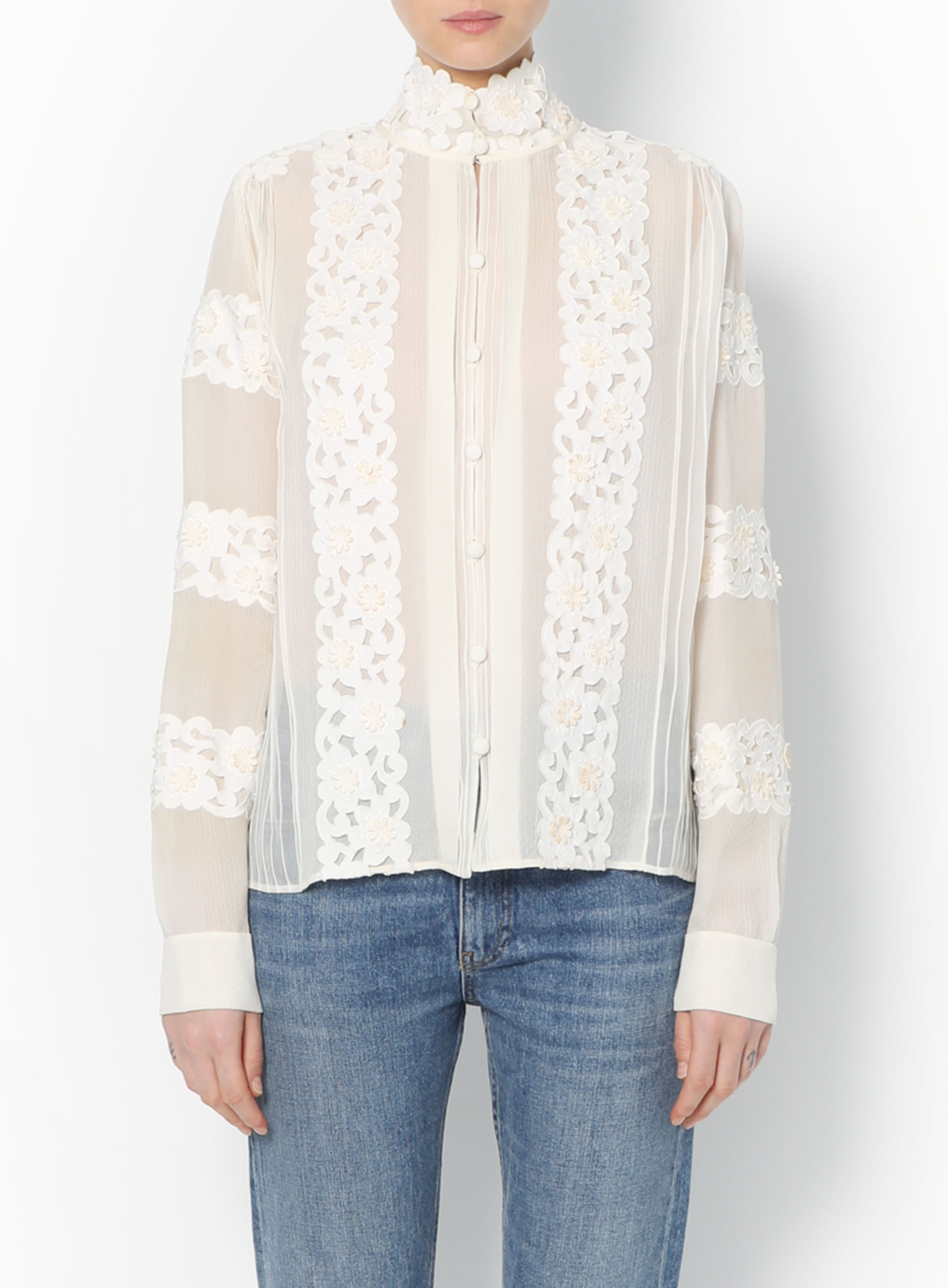 Repeat Woven Silk Blouse