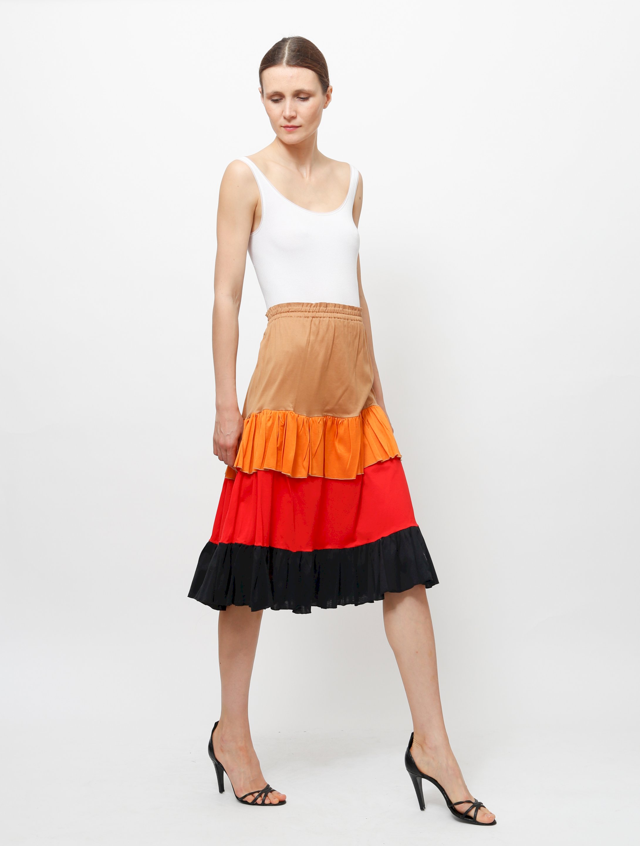 Color Block Ruffle Skorts