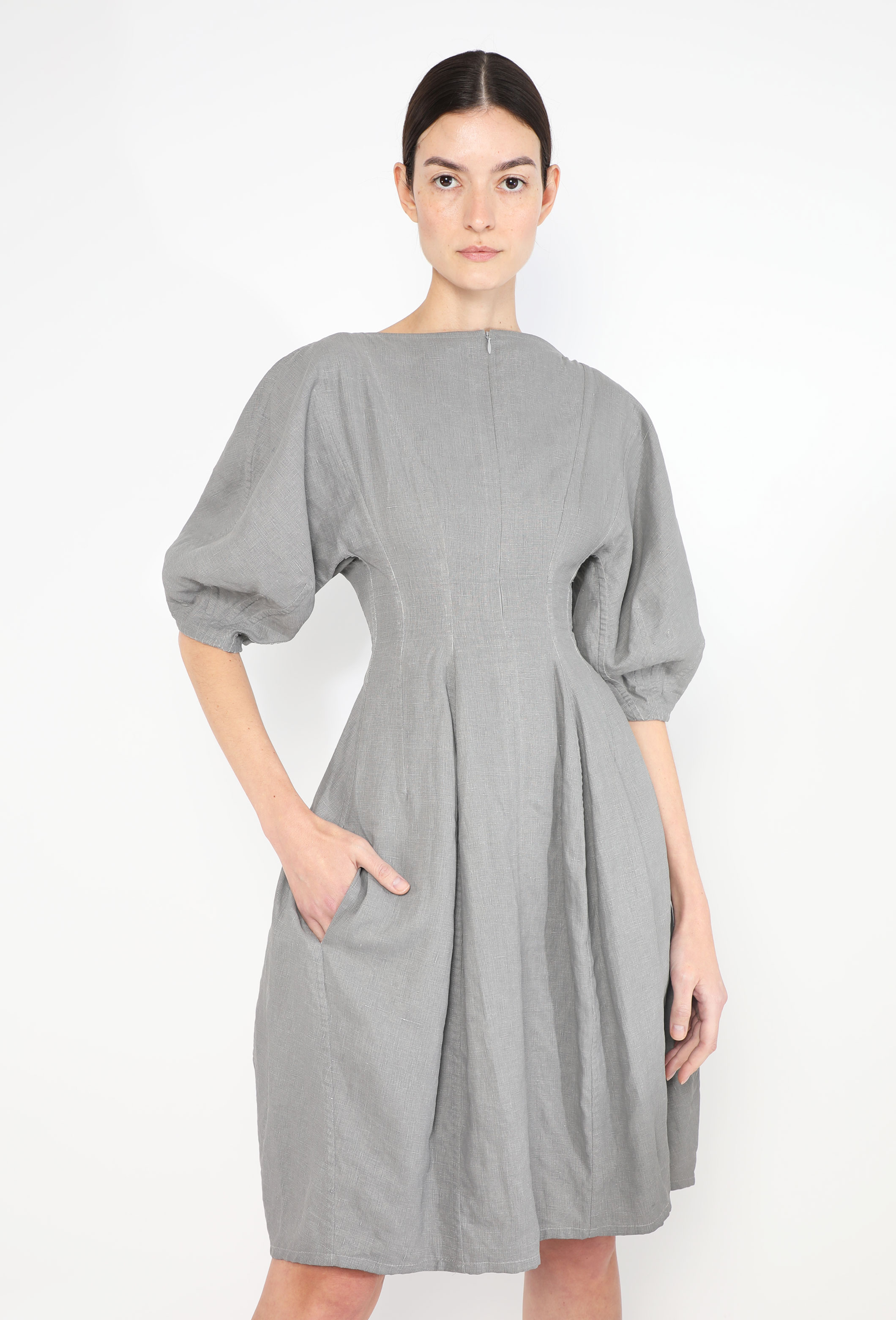 S/S 2016 Cinched Linen Dress - Céline | Authentic & Vintage | ReSee