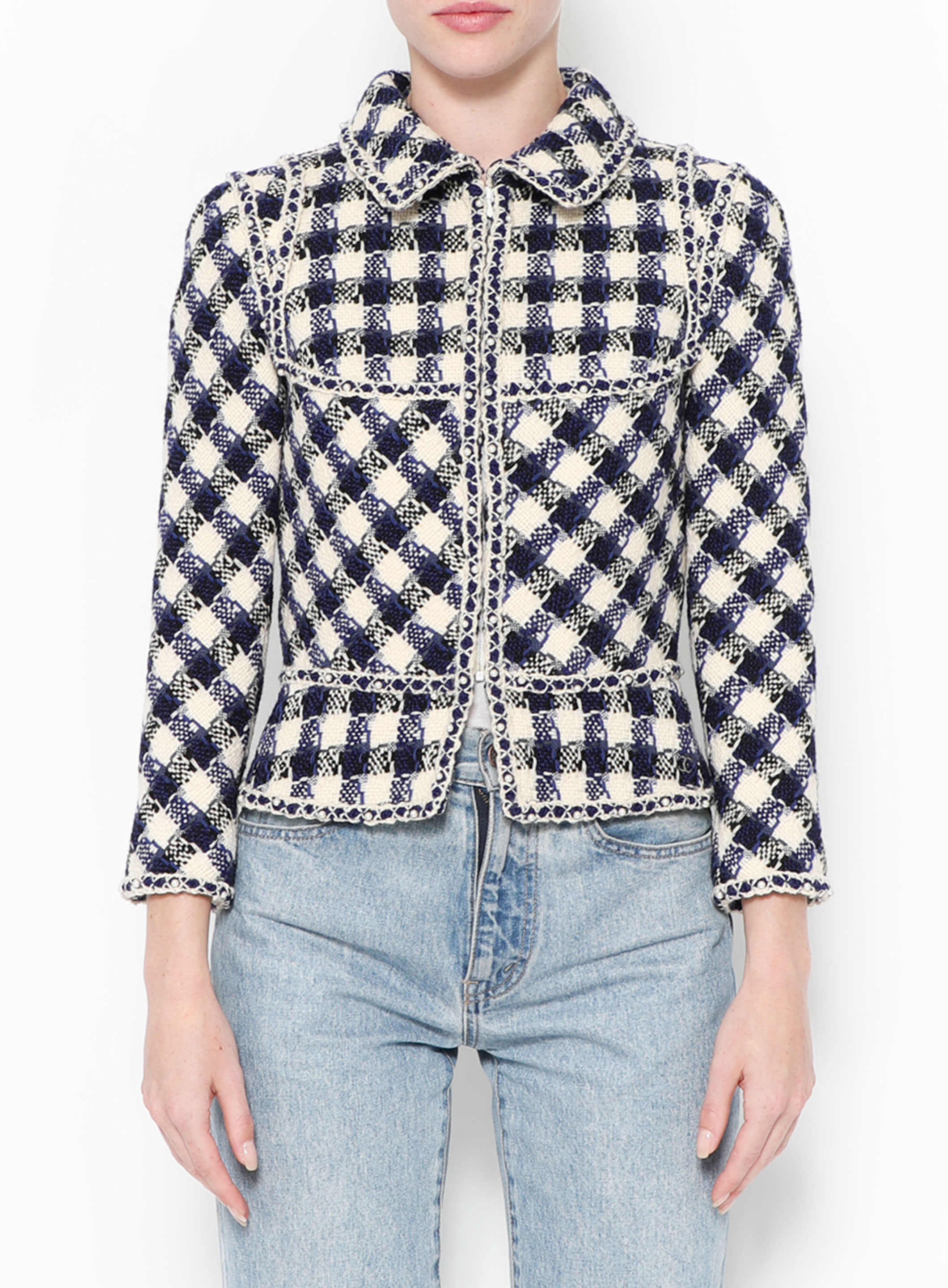 2006 Tweed Pearl Trim Jacket | Authentic & Vintage | ReSee