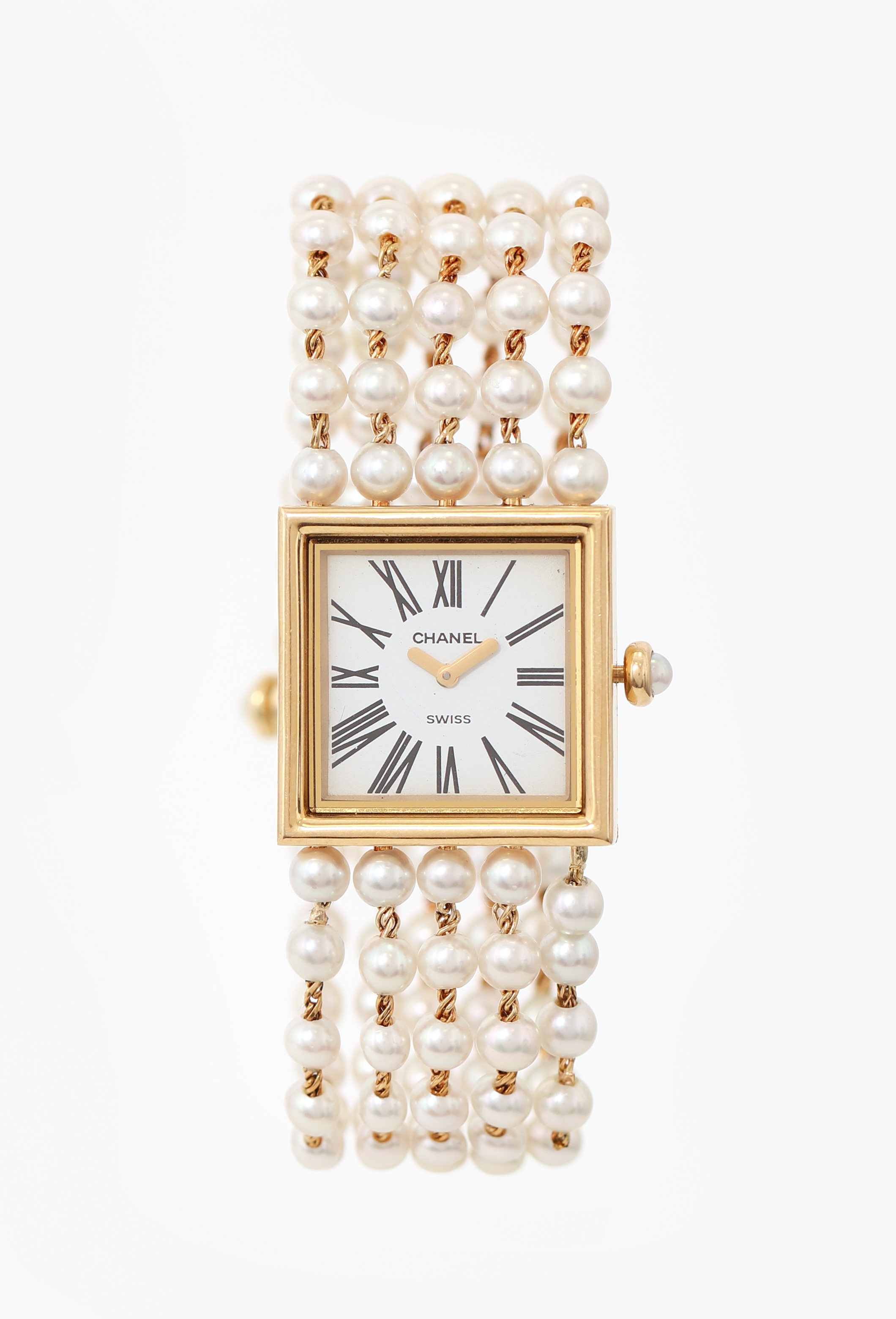 80s Mademoiselle 18K Yellow Gold and Pearl Watch - Chanel | ReSee