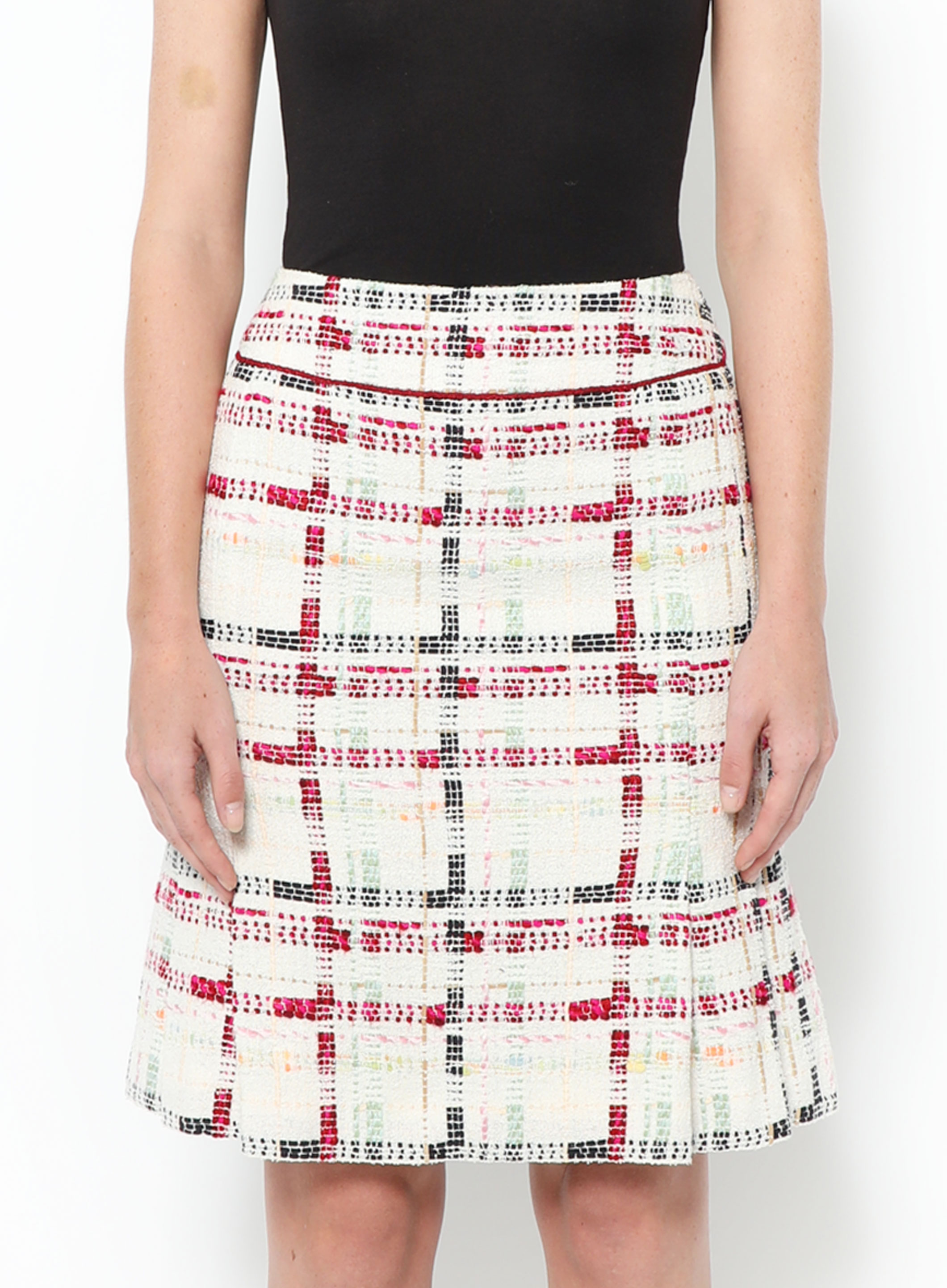 Silk Terrycloth Tweed 'CC' Skirt | Authentic & Vintage | ReSee