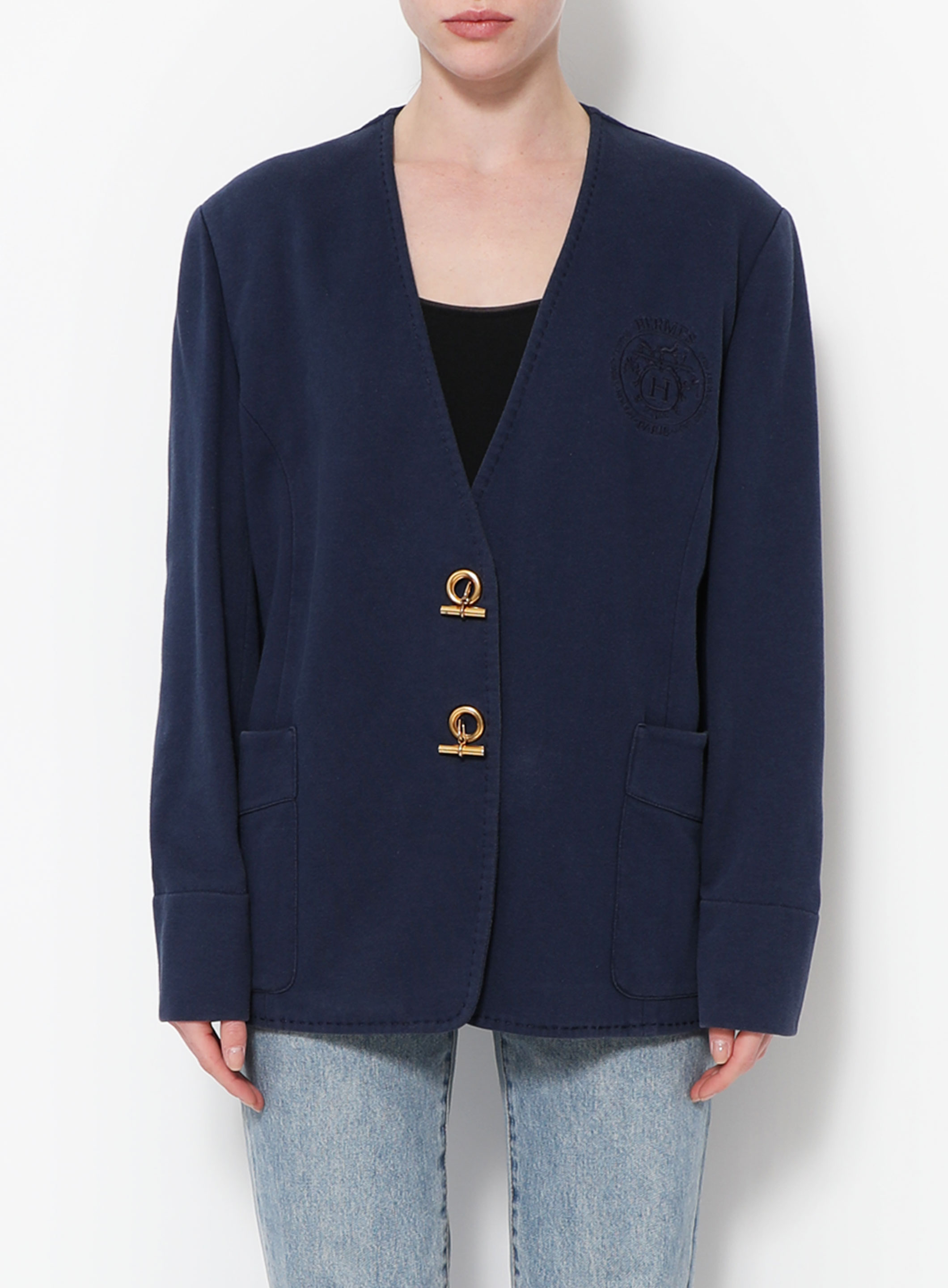 Louis Vuitton - Authenticated Jacket - Wool Blue for Women, Very Good Condition