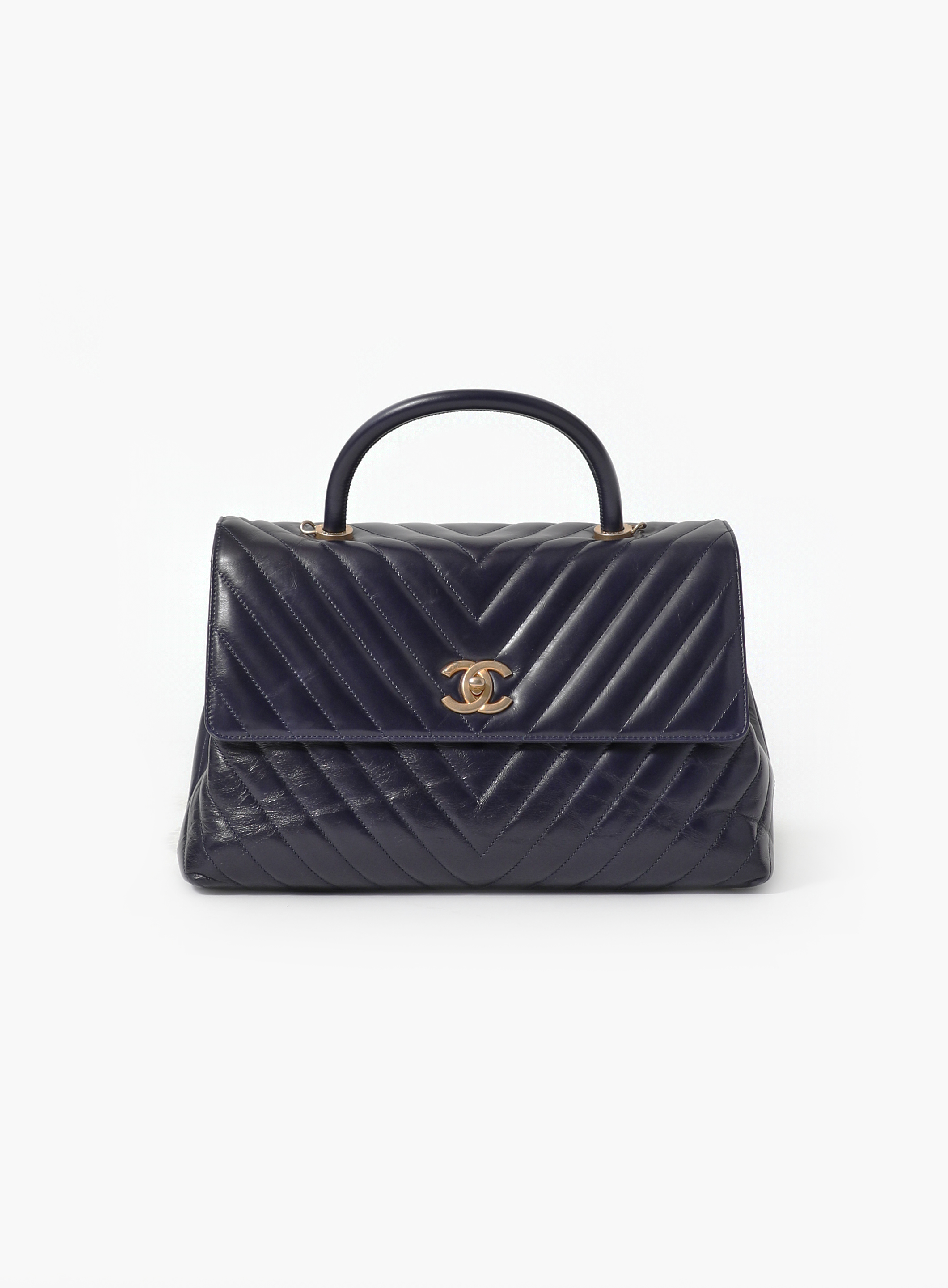 Coco Handle Chevron Flap Bag | Authentic & Vintage | ReSee