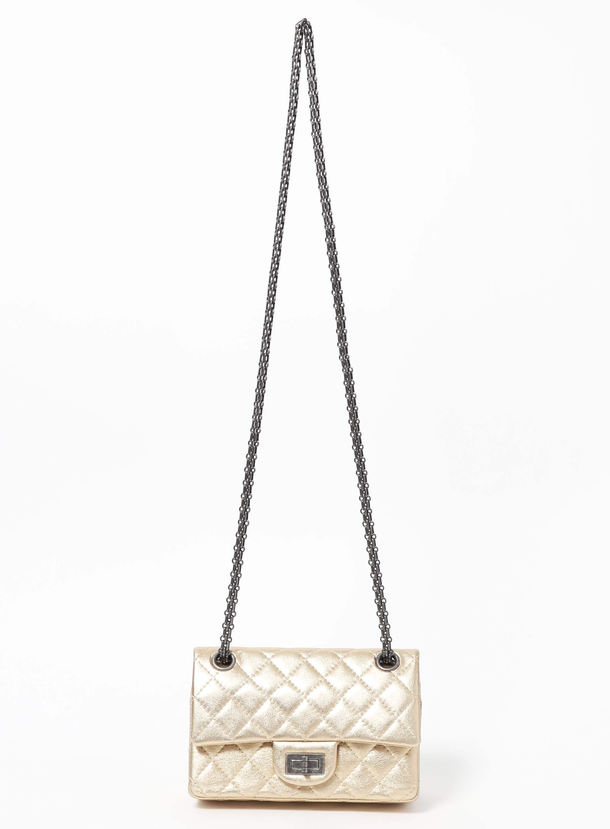 chanel quilted white purse