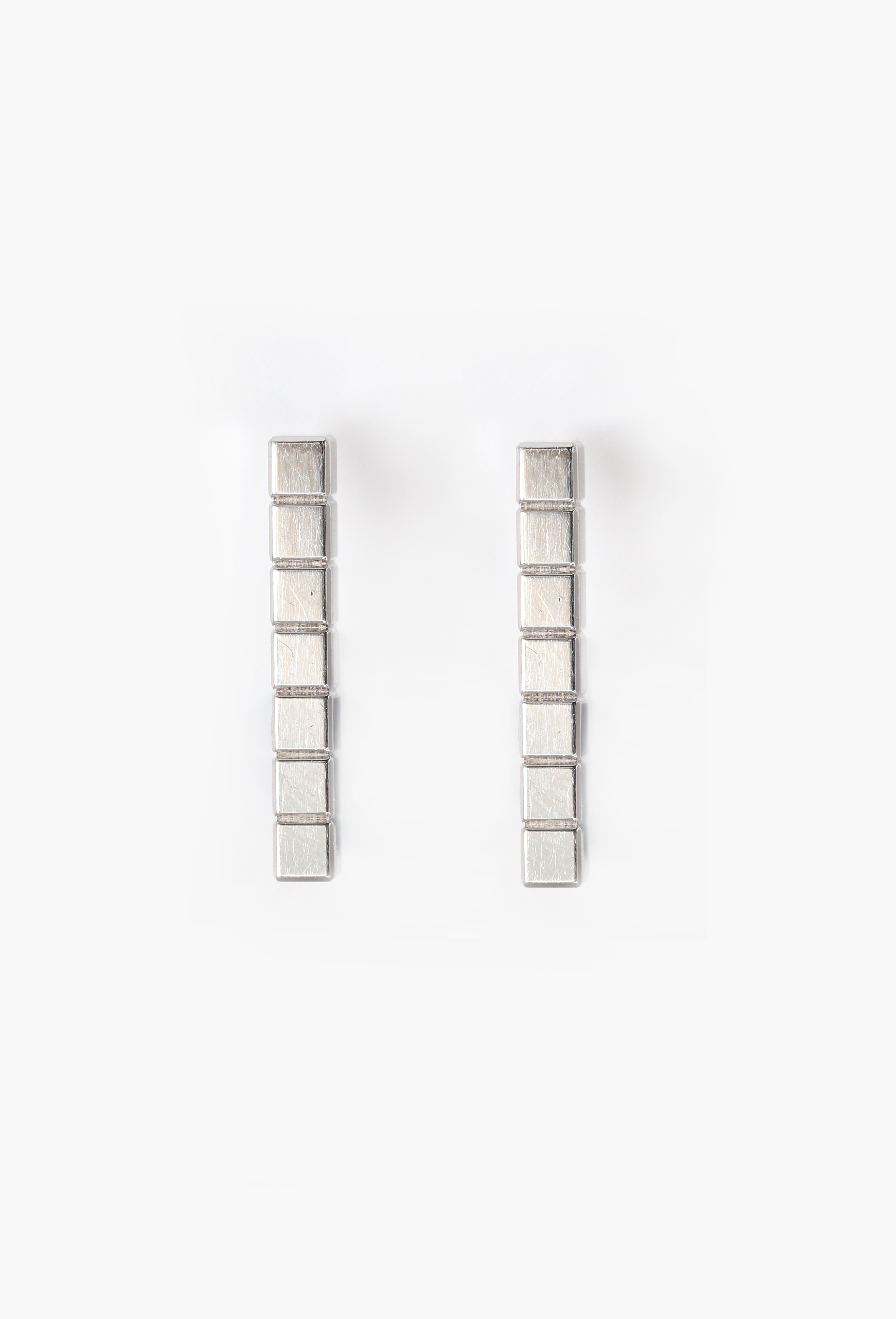 18k White Gold Ice Cube Earrings | Authentic & Vintage | ReSee