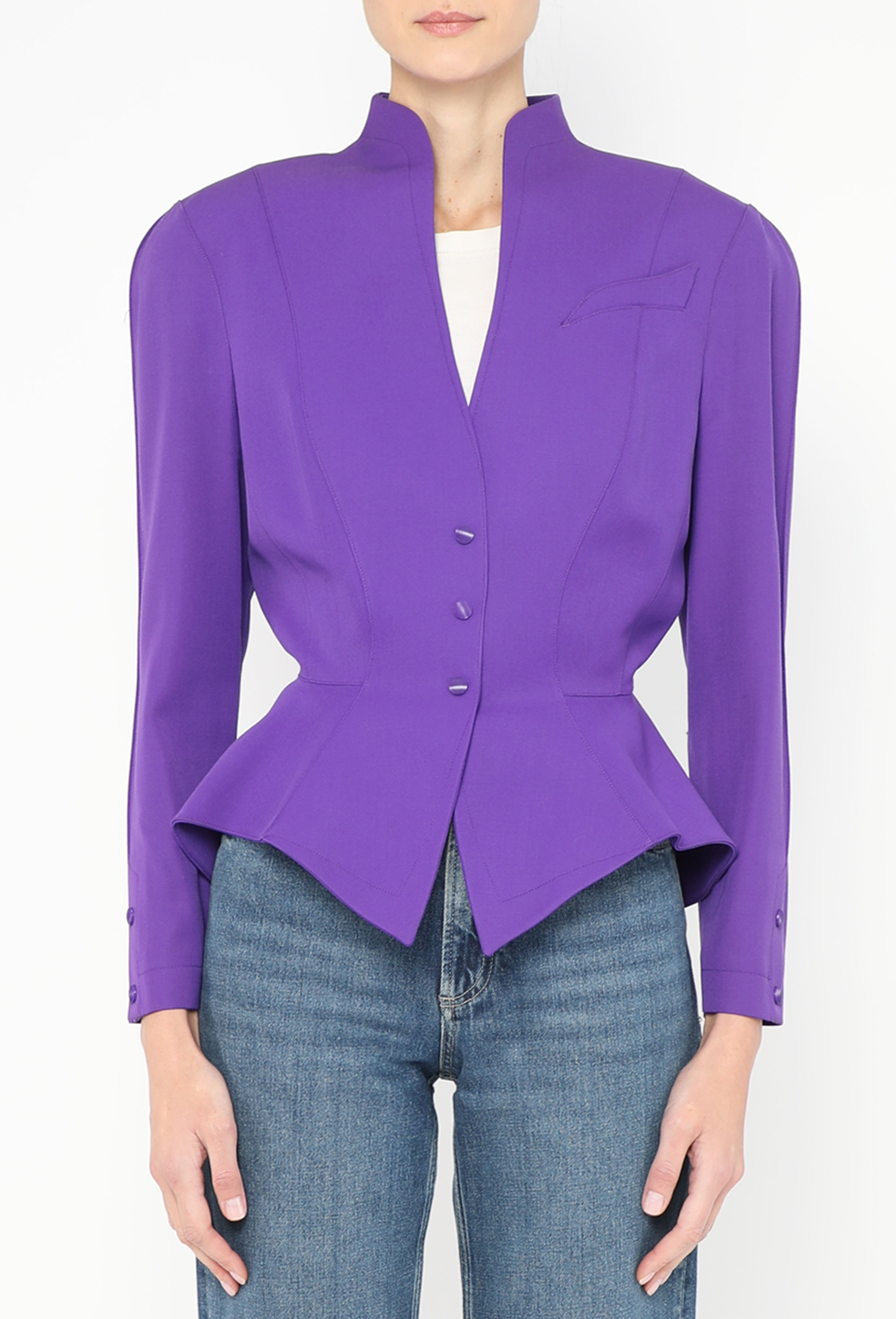 bluelea ブルレア Peplum wool coatコート