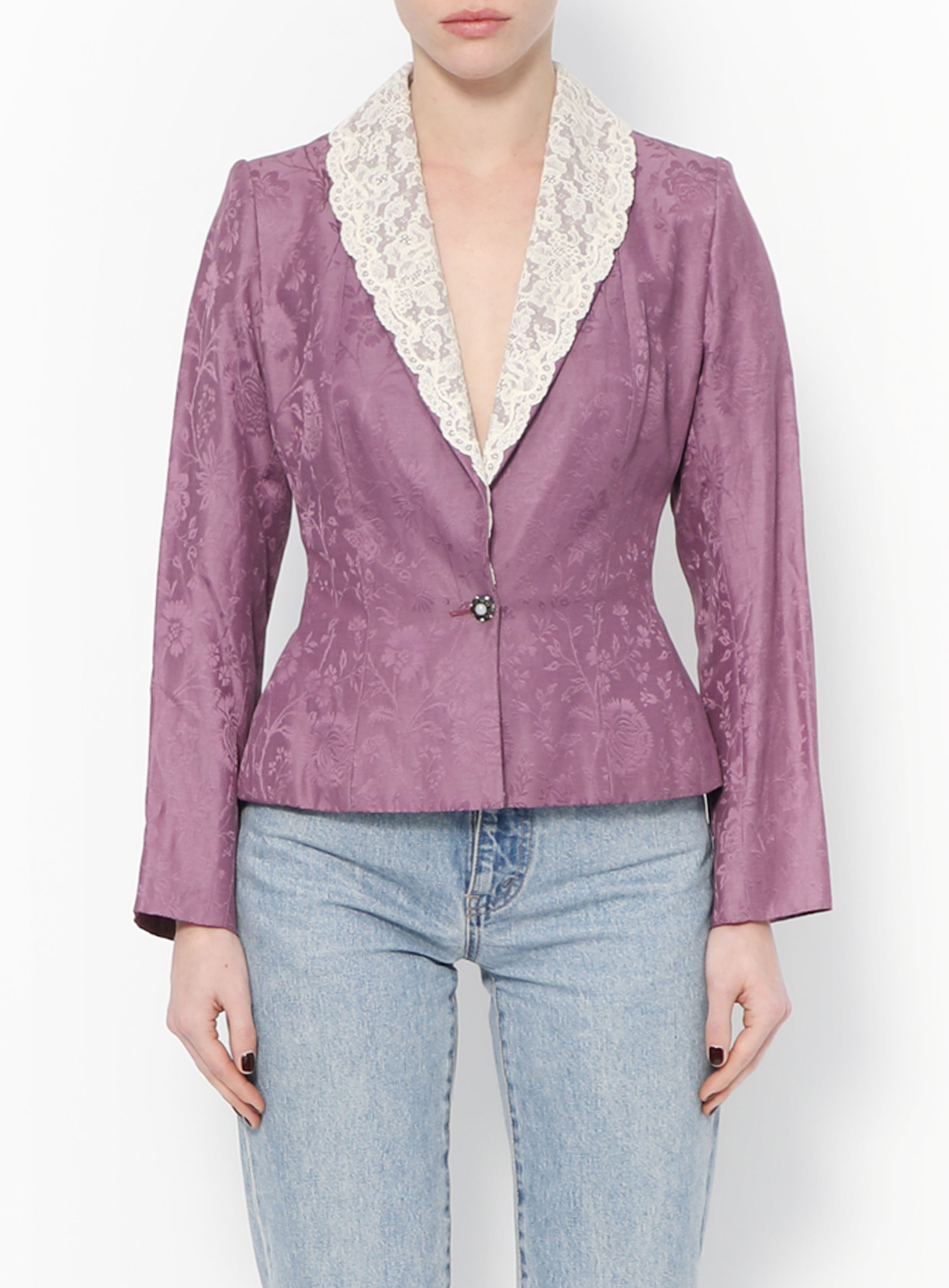 1998 Floral Lace Trim Jacket | Authentic & Vintage | ReSee
