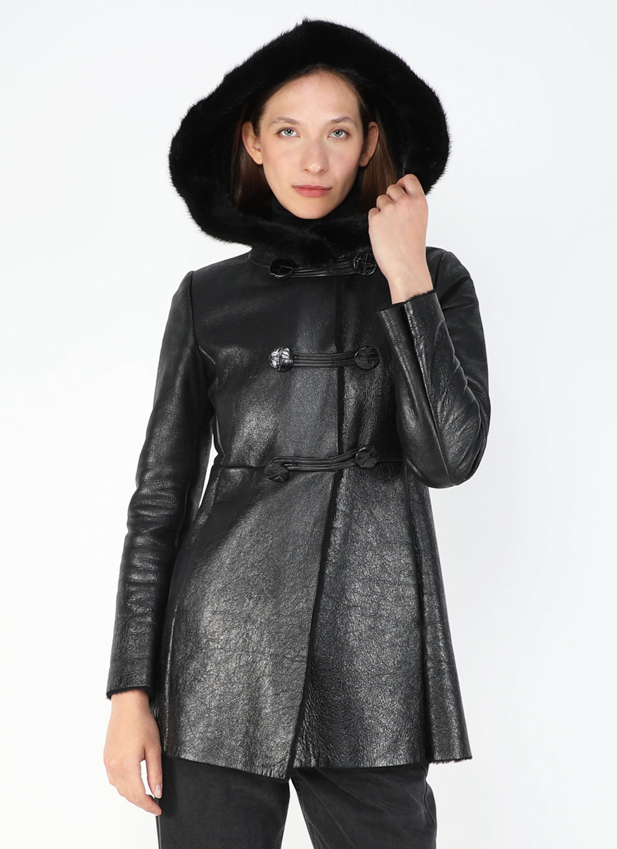 Shearling-Lined Mink Toggle Coat - Prada | ReSee