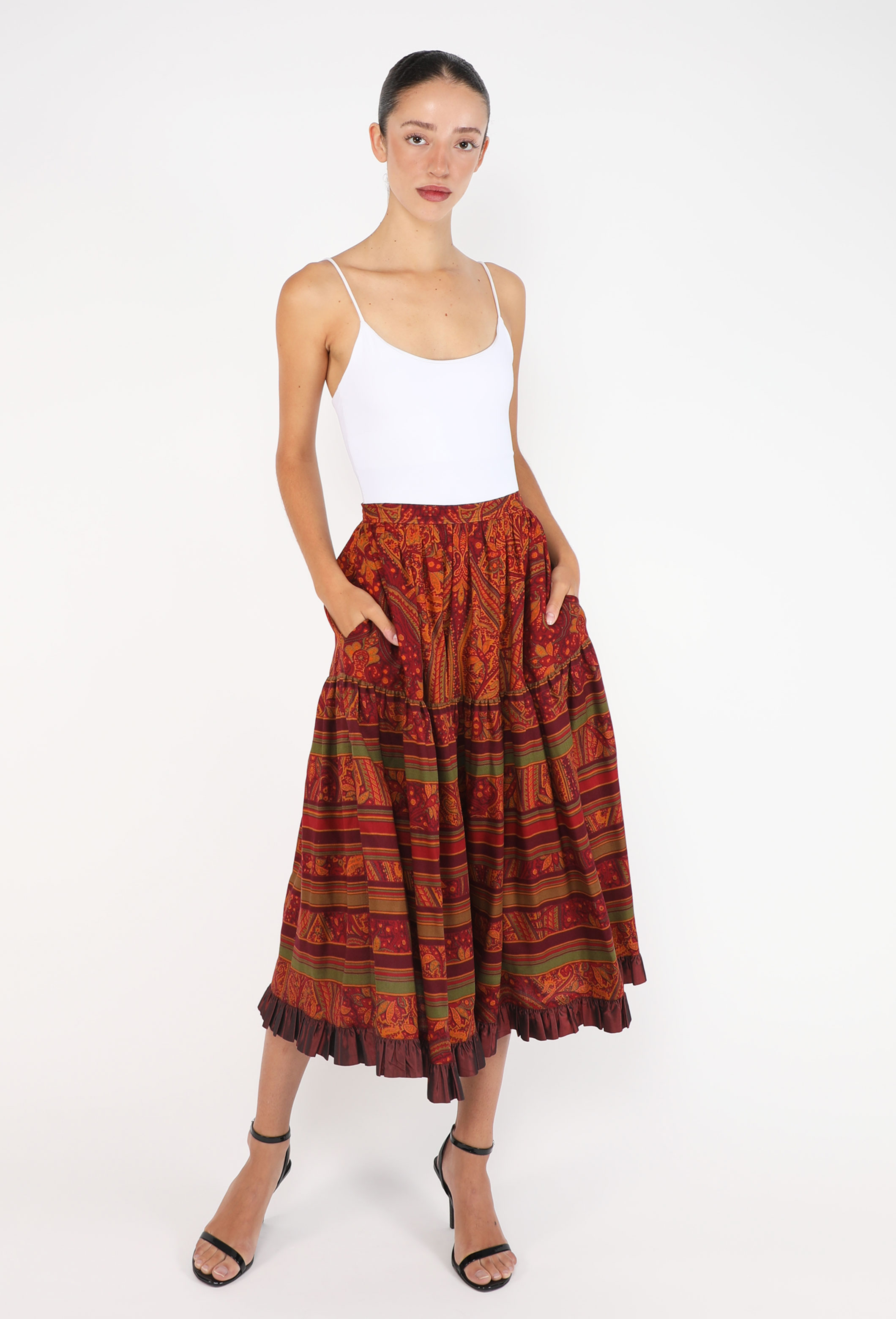 Paisley Peasant Skirt, F/W 1982 - Saint Laurent | ReSee