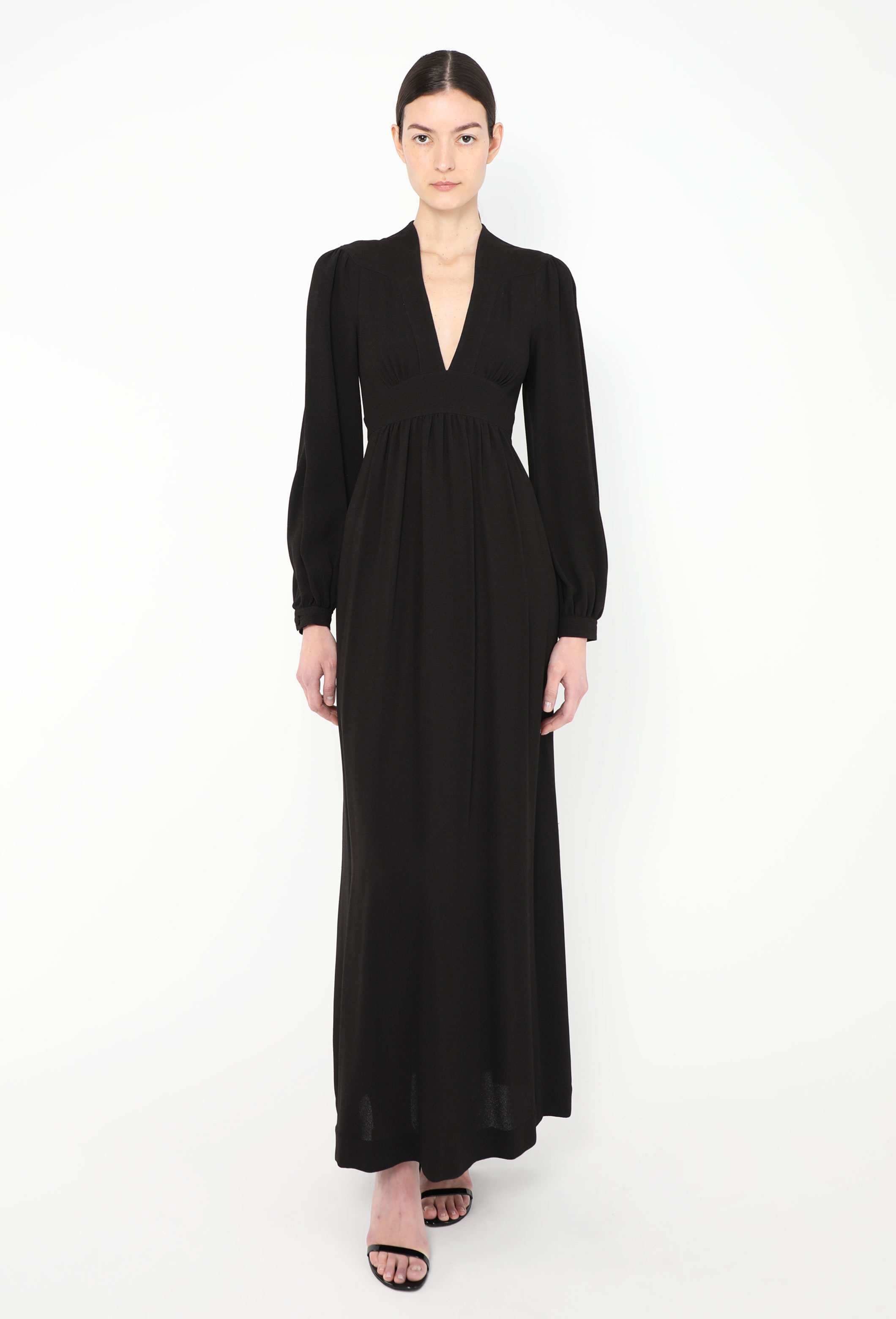 Timeless Mid '70s Plunging Crêpe Dress - Ossie Clark Timeless Mid '70s Plunging Crêpe Dress - Ossie Clark