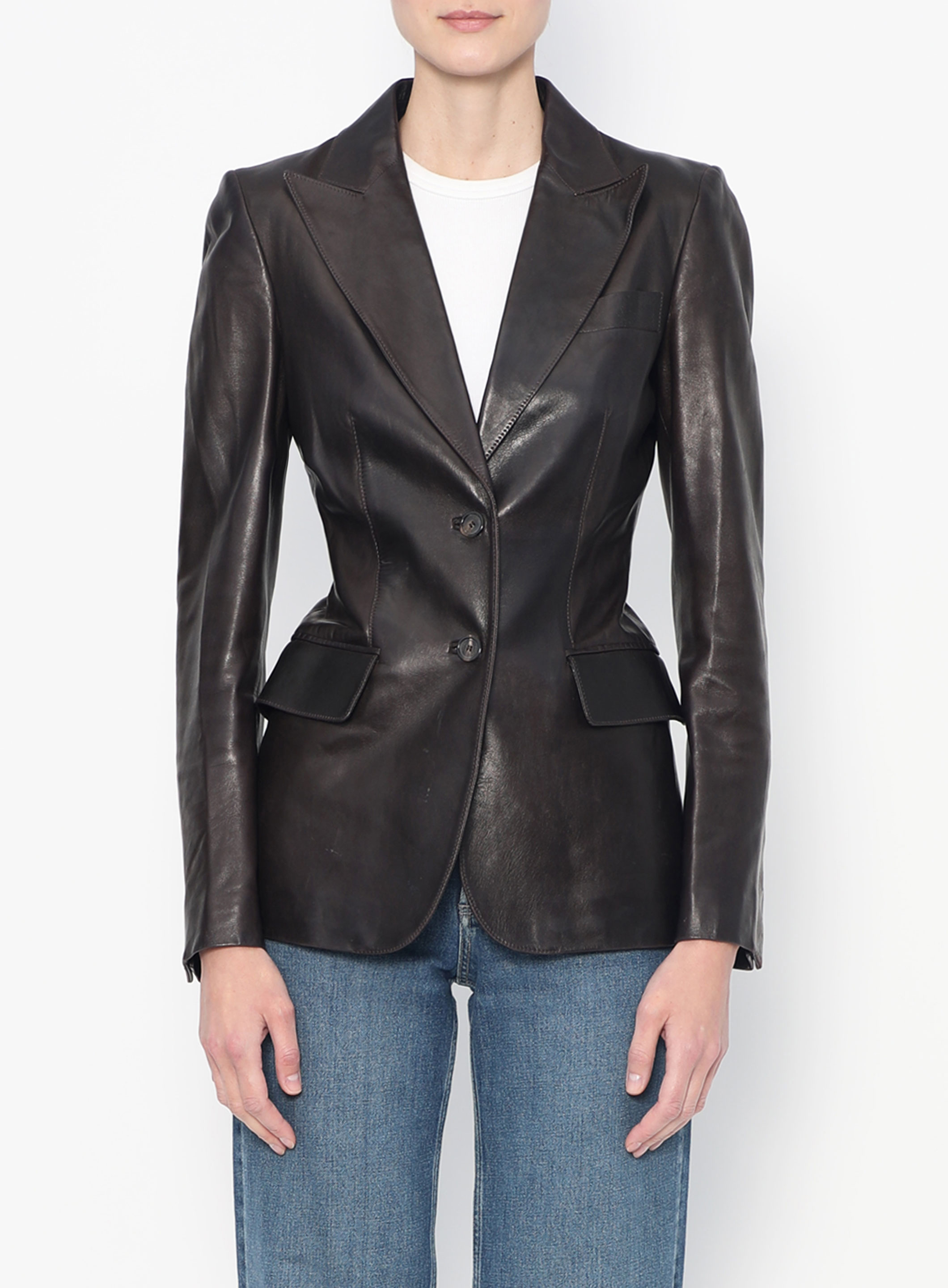 Tom Ford S/S 1998 Leather Blazer | Authentic & Vintage | ReSee