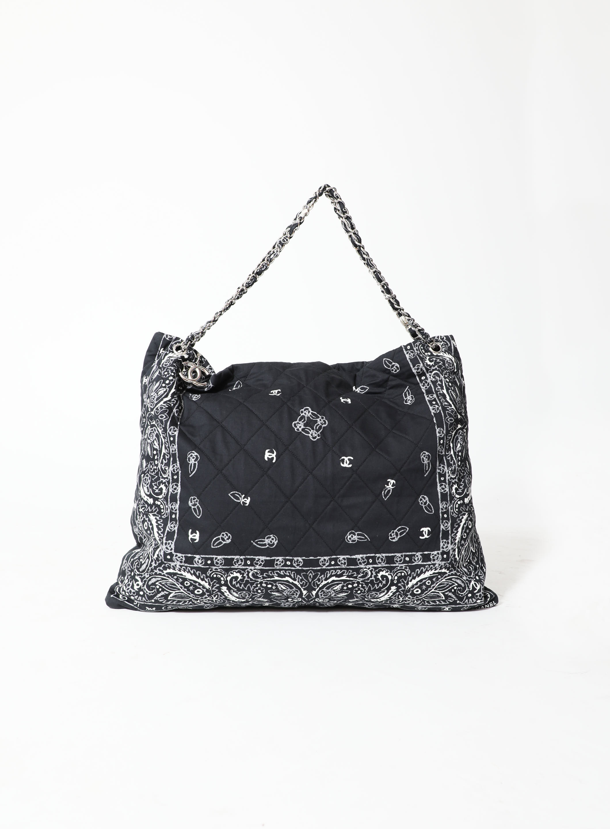 Chanel Bandana Flap Bag Quilted Canvas Medium