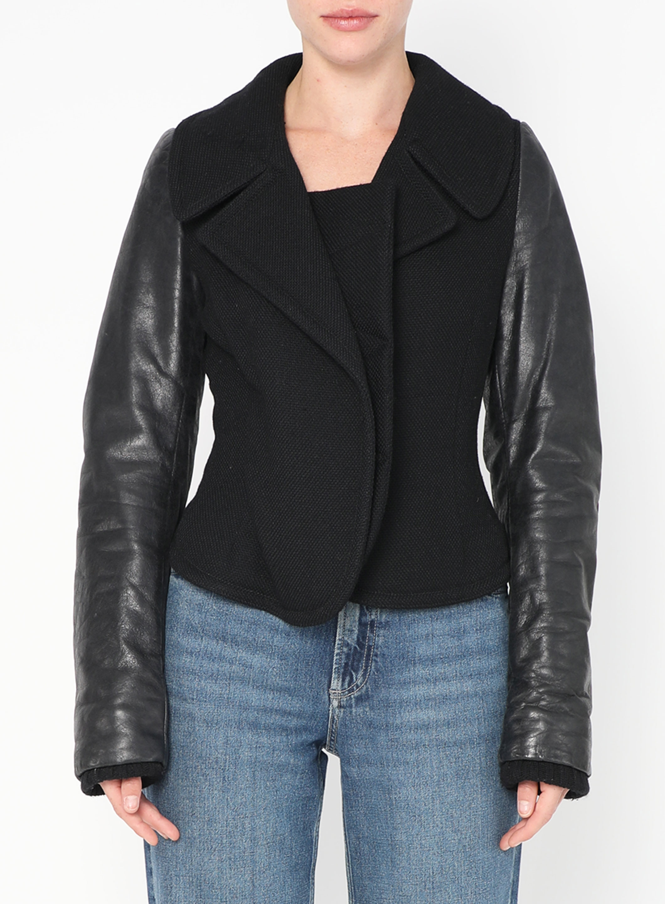 Balenciaga 2009 All Black Lambskin Biker Jacket - Size 38