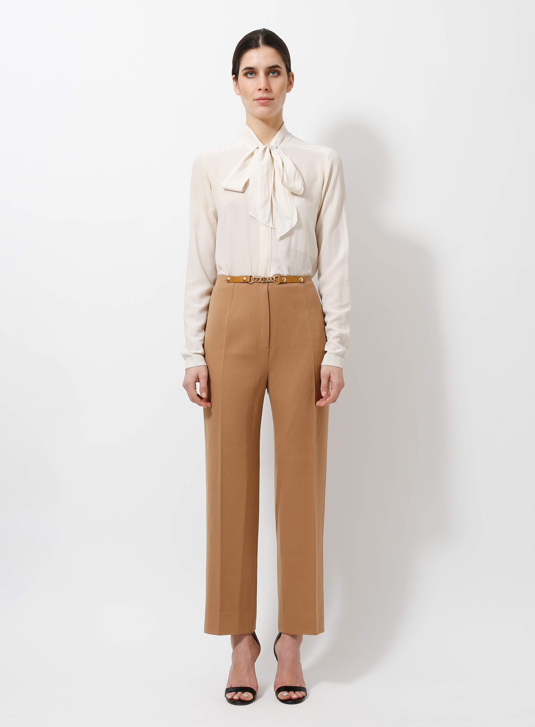 Vintage Wool Dress Pants Mens Brown Trousers 70s 80s Talon