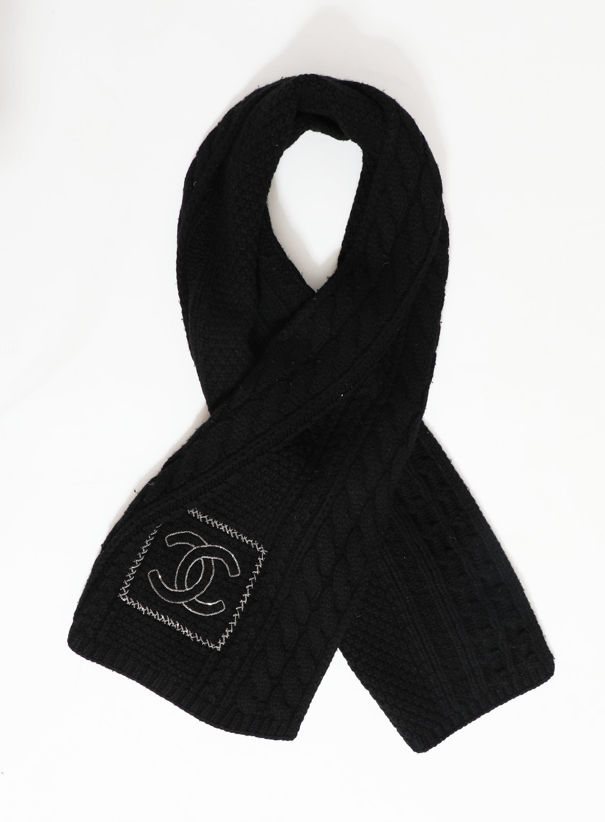 Cashmere scarf Chanel Black in Cashmere - 31735804