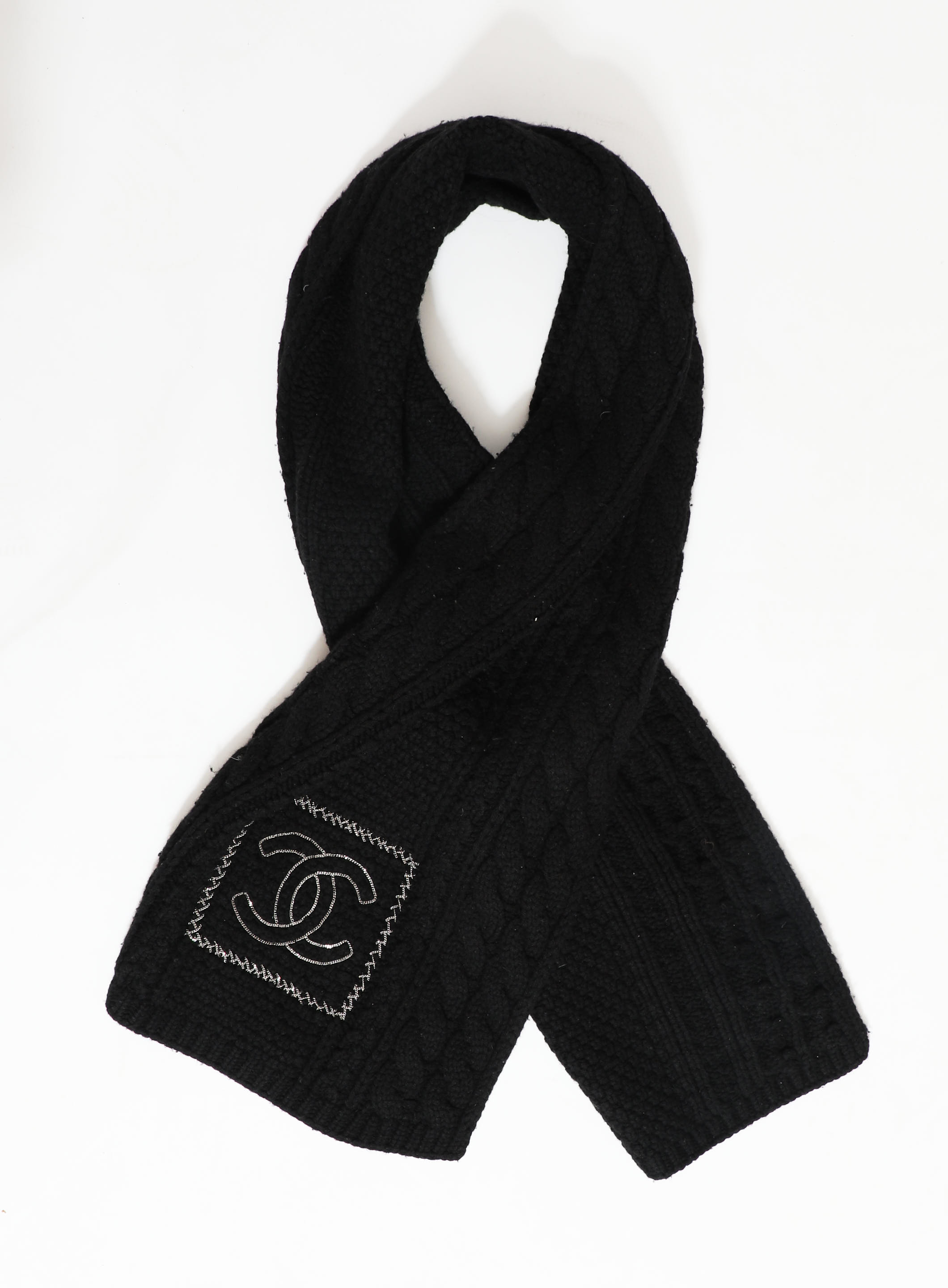 Chainlink 'CC' Cashmere Scarf